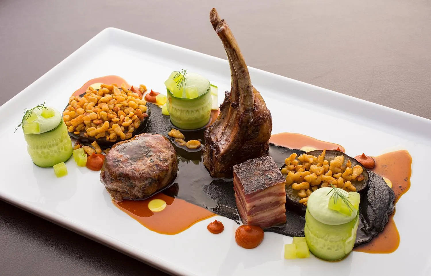 Food close-up in Ciampedie Luxury Alpine Spa Hotel