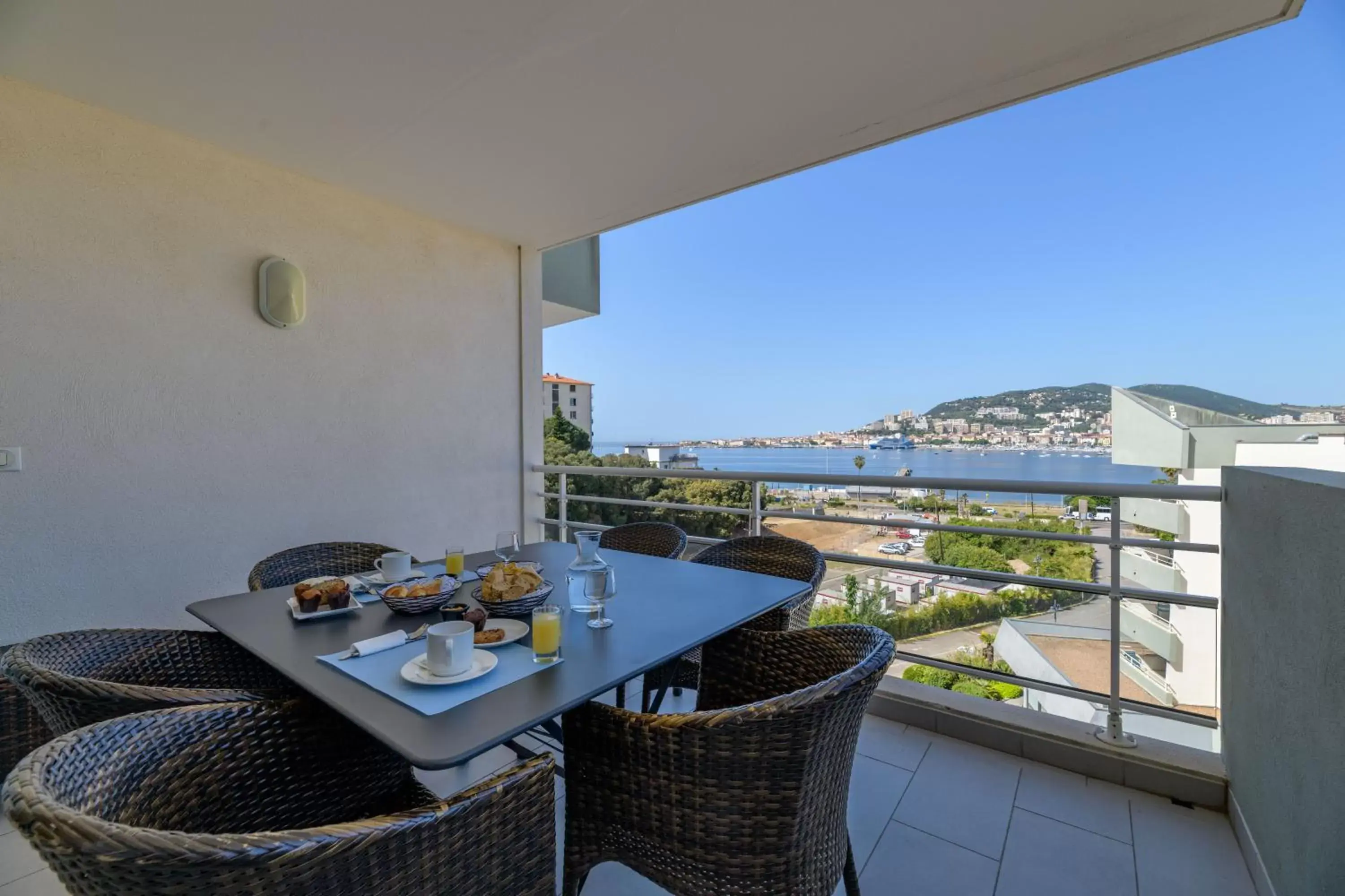 Balcony/Terrace in Residence de Tourisme Ajaccio Amirauté