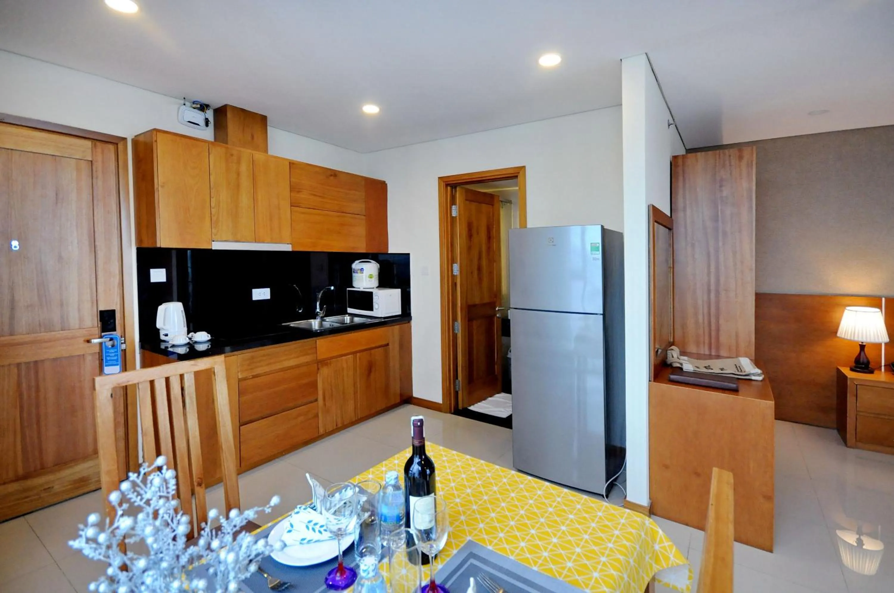 Kitchen or kitchenette in Holi Beach Hotel & Apartments