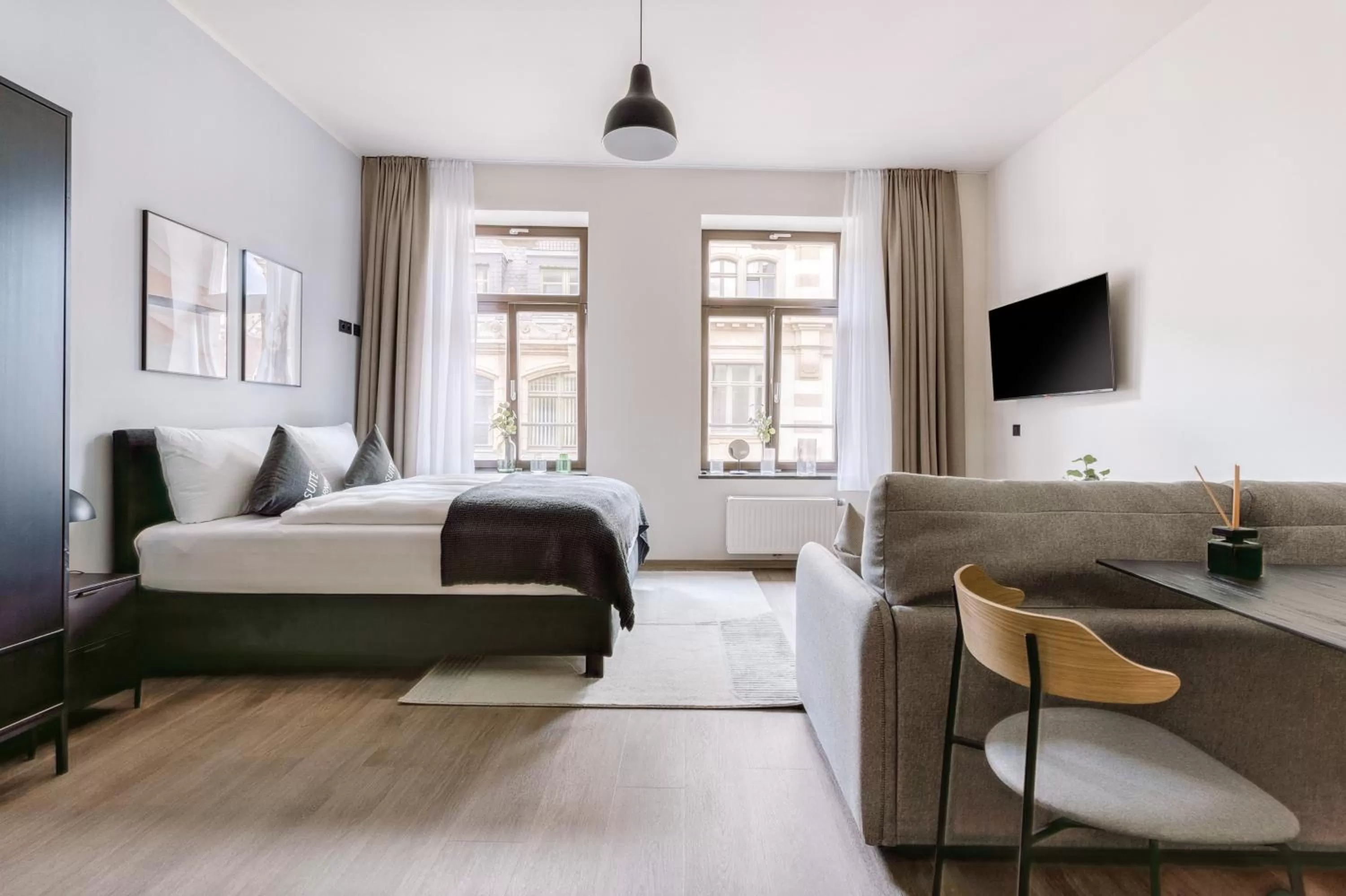 Bed in Limehome Leipzig Oelßner's Hof