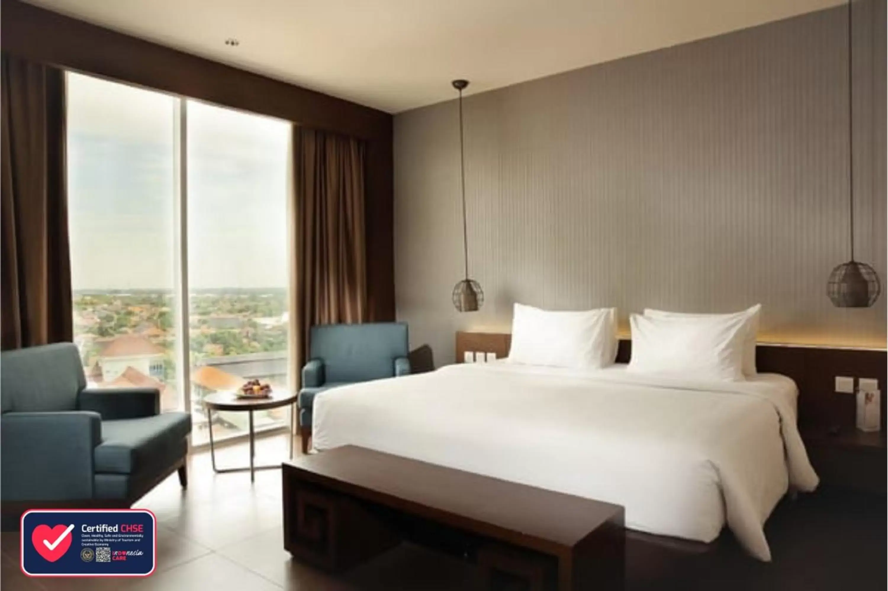 Bedroom, Bed in The Luxton Cirebon Hotel and Convention Bedroom, Bed in The Luxton Cirebon Hotel and Convention