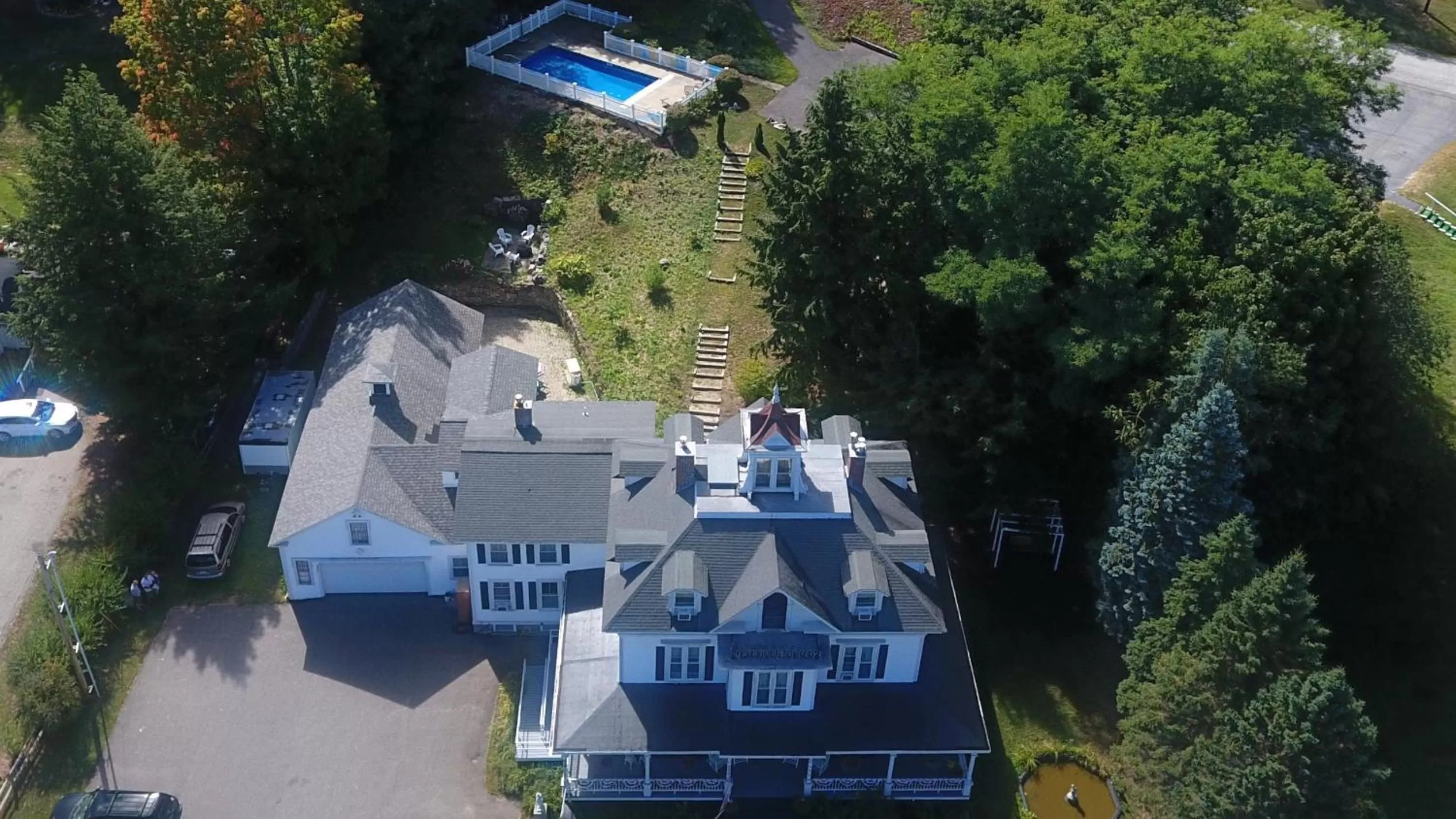 Bird's eye view in Center Harbor Sutton House B & B