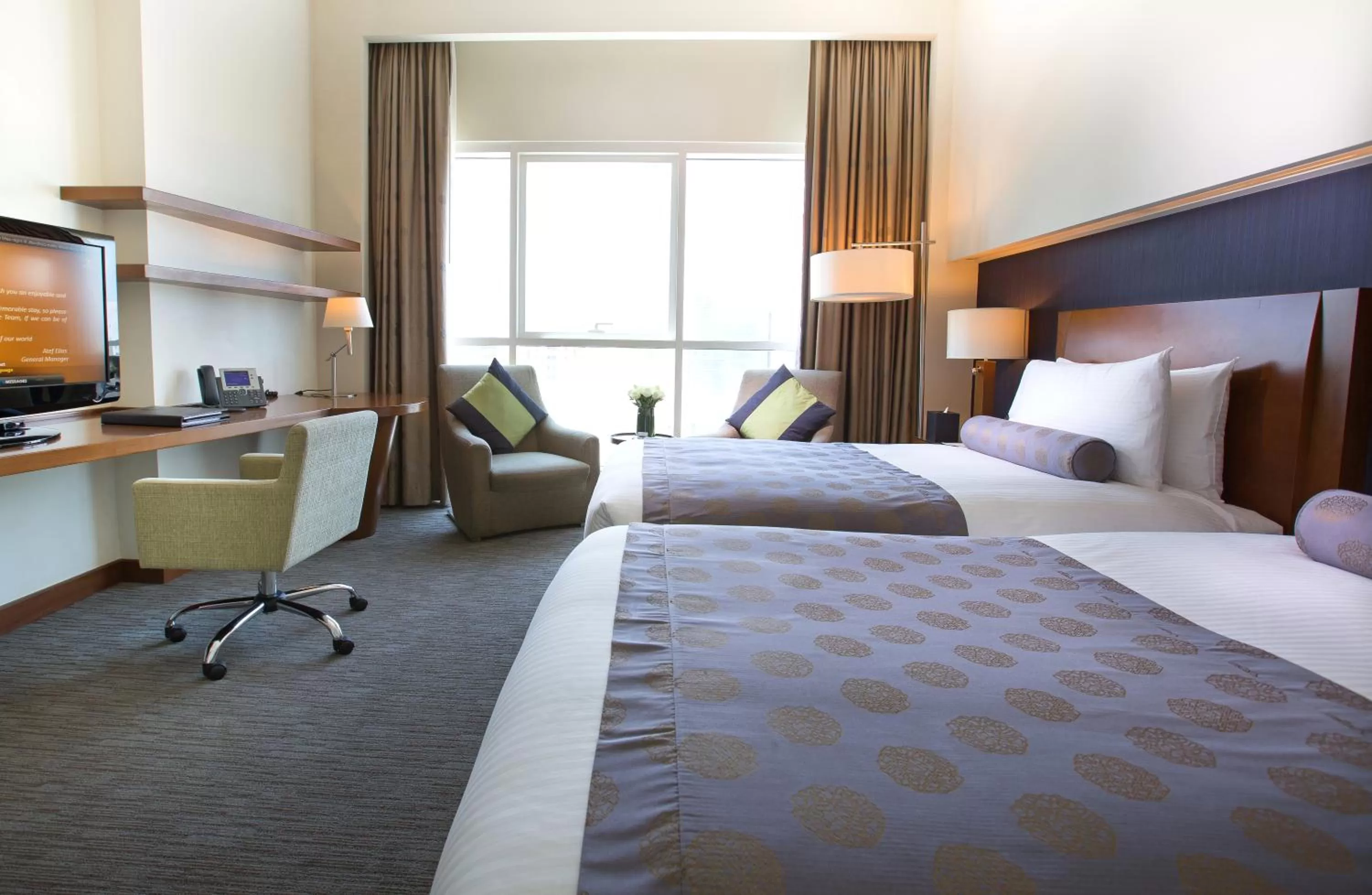Club Twin Room with Lounge Access, Complimentary Breakfast, Refreshments, Afternoon High Tea, Evening Cocktails and Canapes in Grand Millennium Al Wahda Hotel and Executive Apartments Abu Dhabi