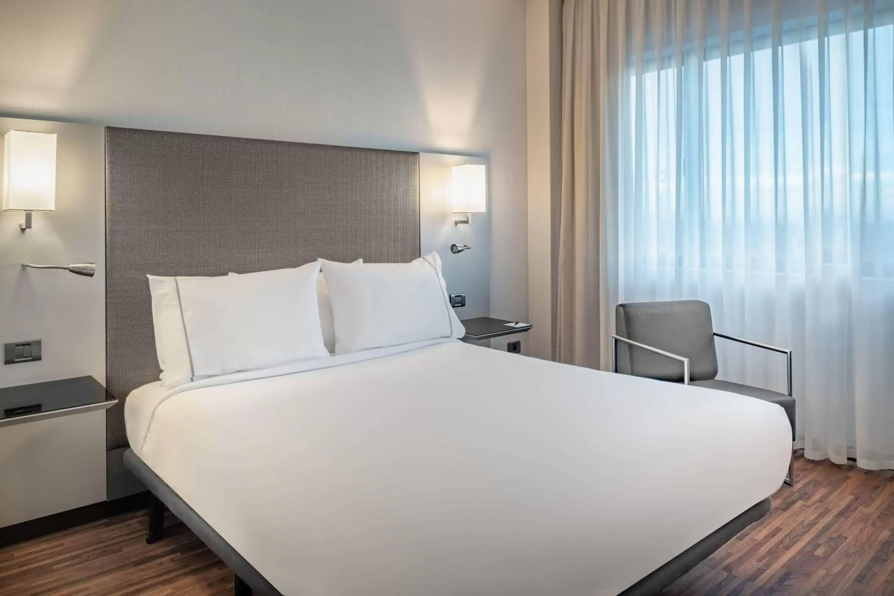 Photo of the whole room, Bed in AC Hotel San Sebastián de los Reyes by Marriott