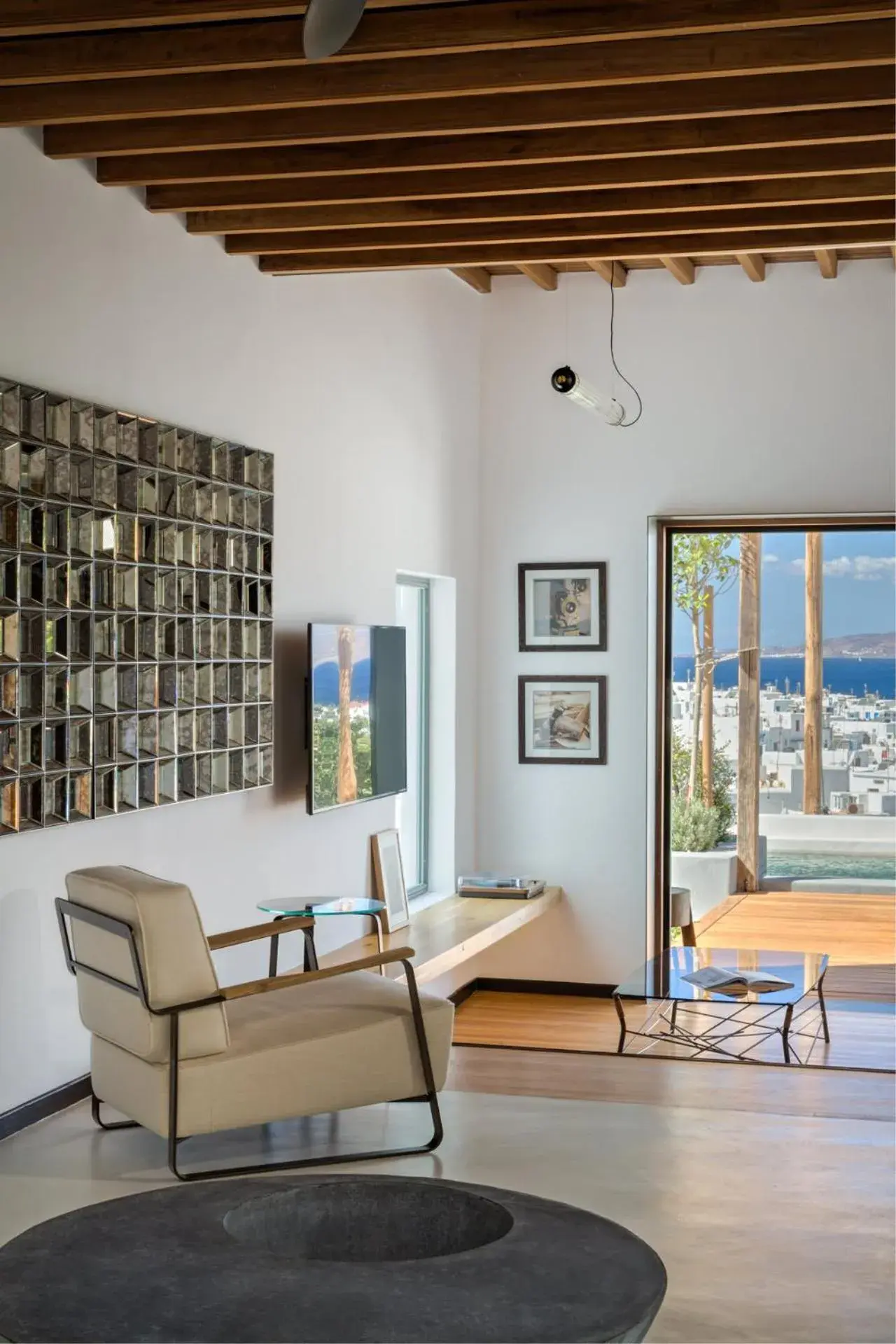 Living room, Seating Area in Belvedere Mykonos - Main Hotel