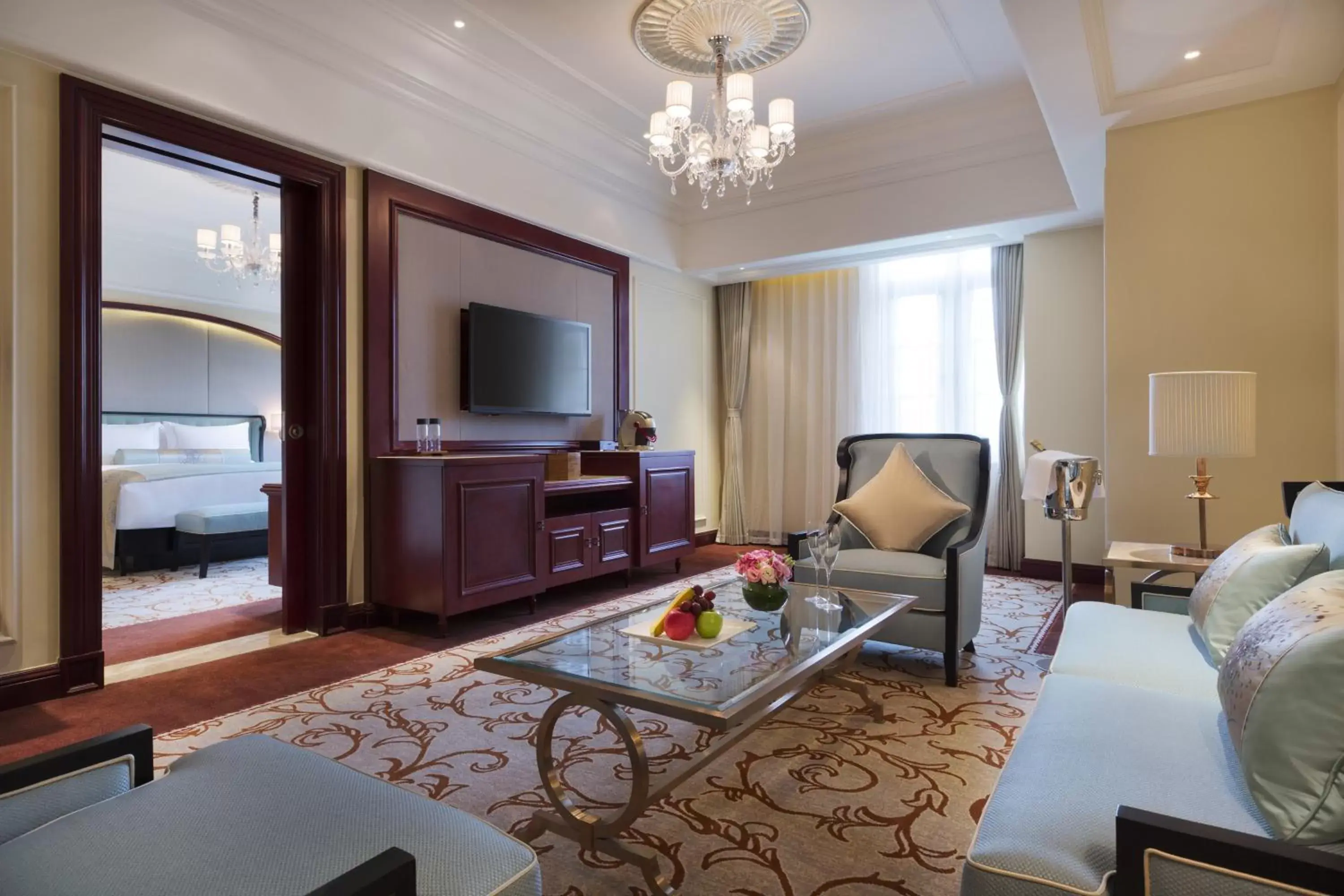 Photo of the whole room, TV/Entertainment Center in InterContinental Shanghai Ruijin, an IHG Hotel