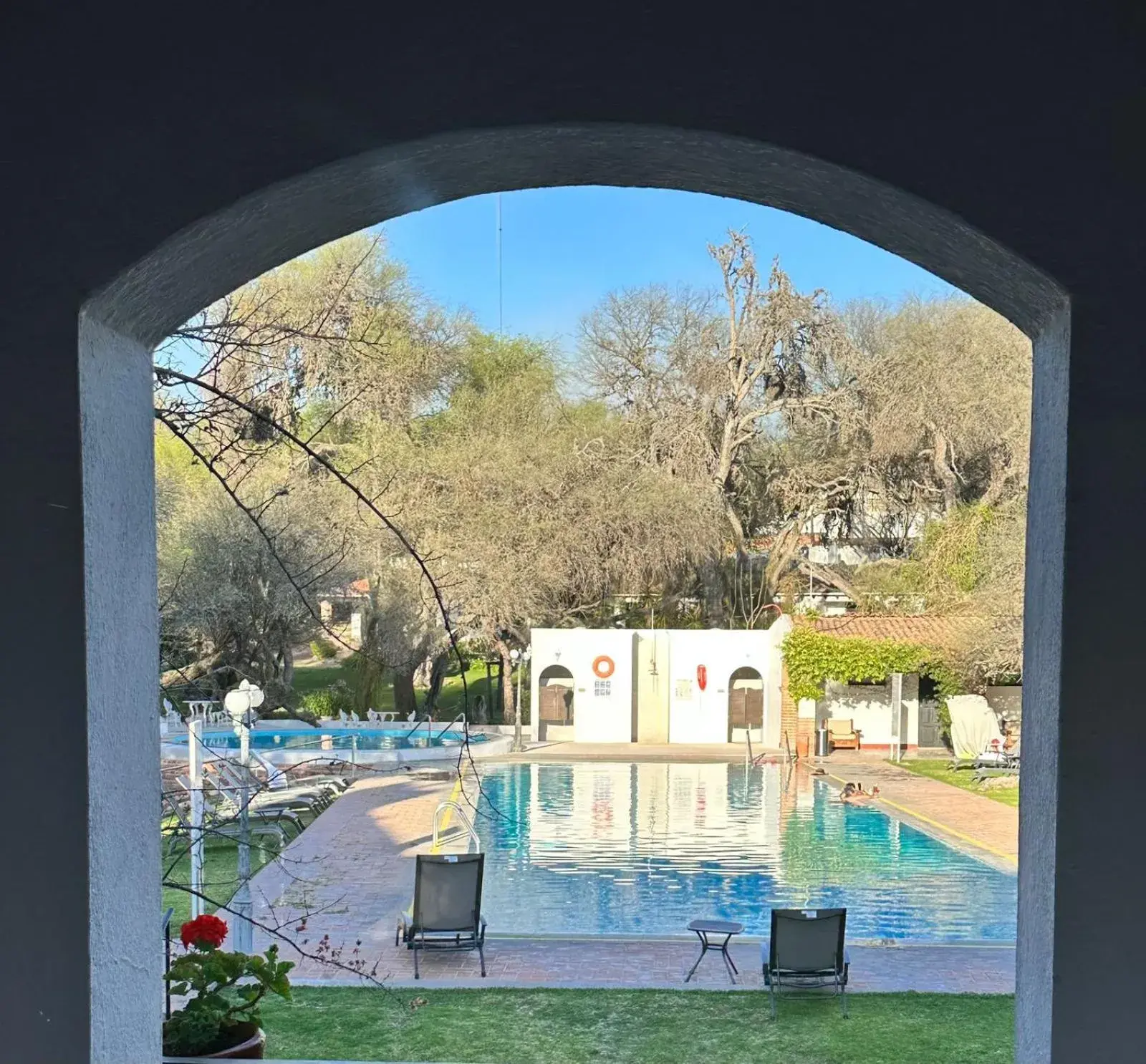Natural landscape, Swimming Pool in Hotel Hacienda Taboada (Aguas Termales)