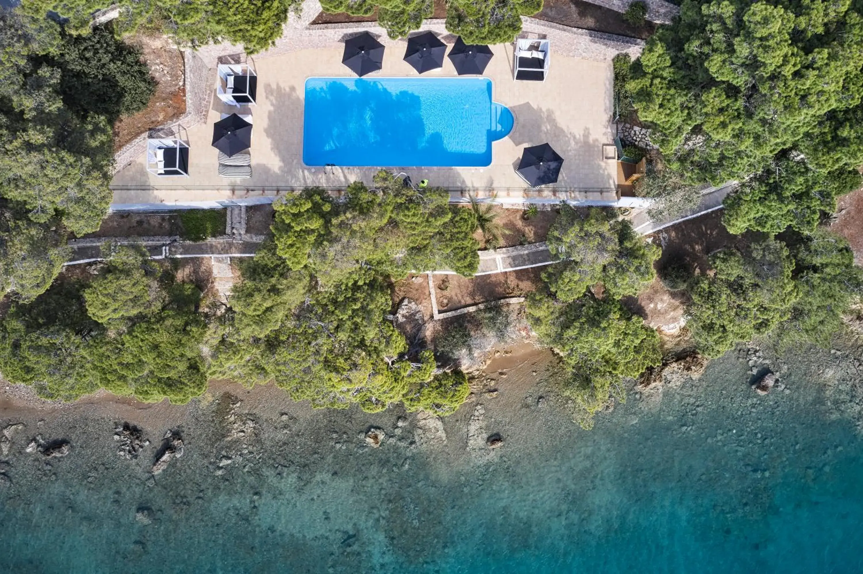 Swimming pool, Bird's-eye View in Xenia Poros Image Hotel