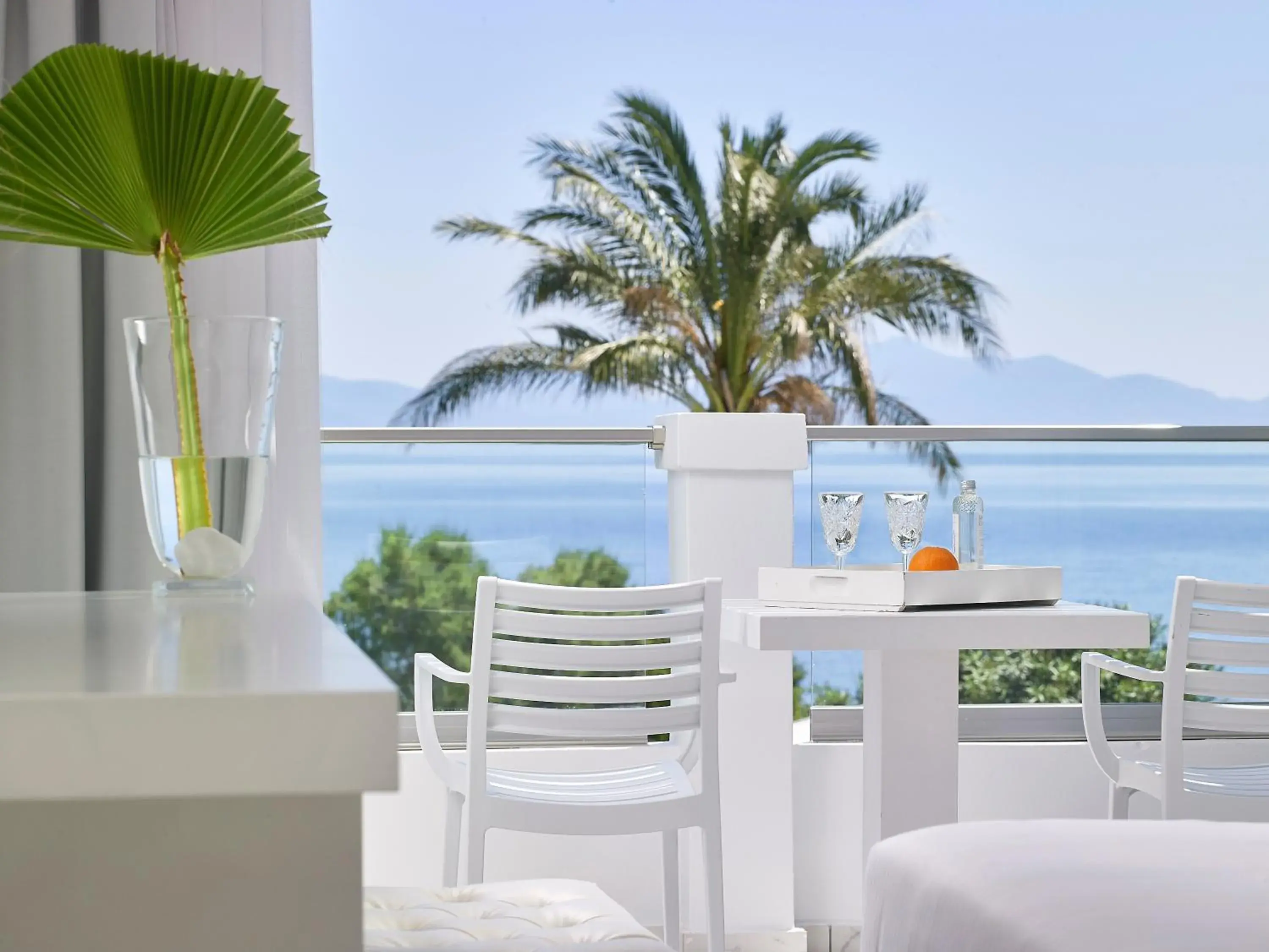 Balcony/Terrace, Sea View in Dimitra Beach Hotel & Suites