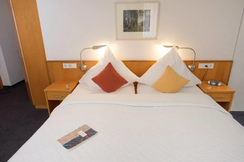 Bed in Hotel-Restaurant Anne-Sophie