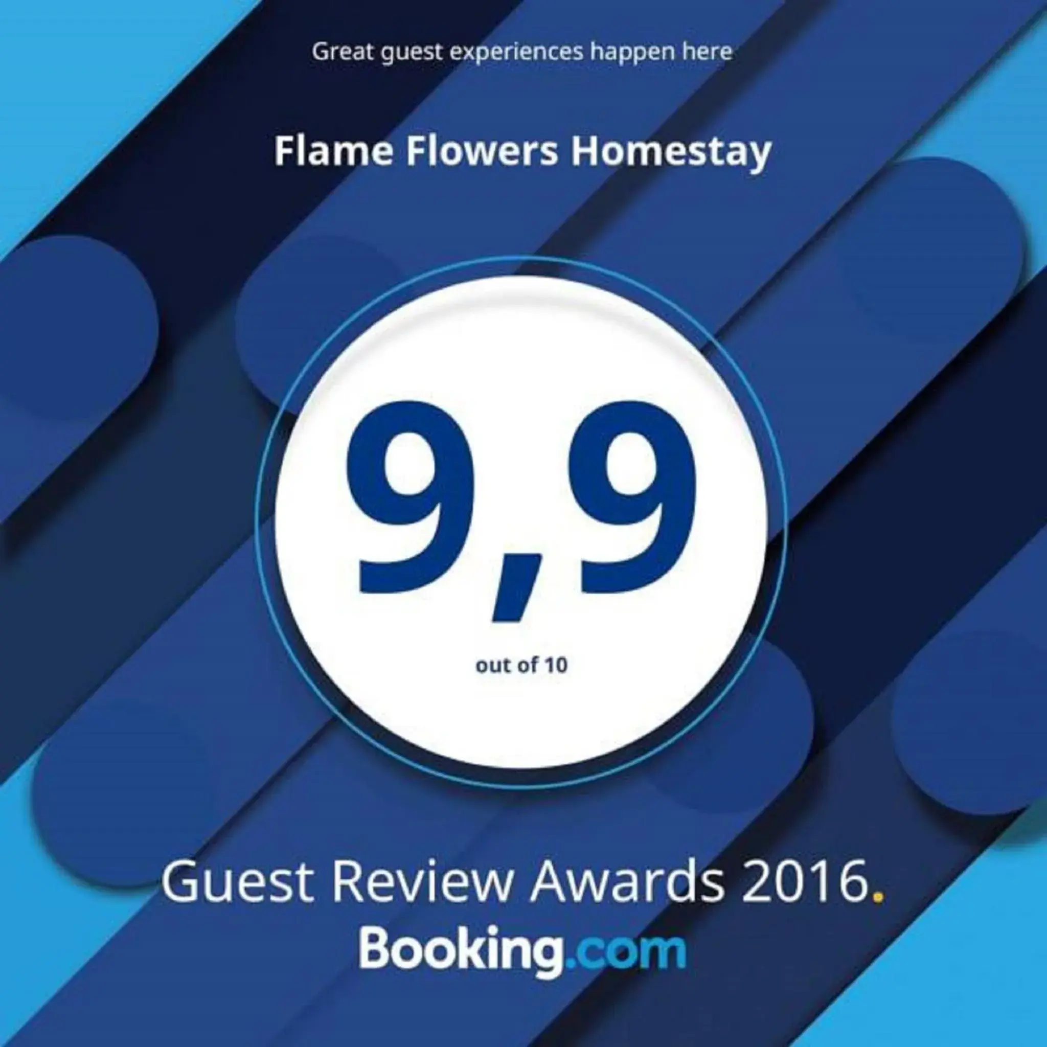 Certificate/Award in Flame Flowers Homestay