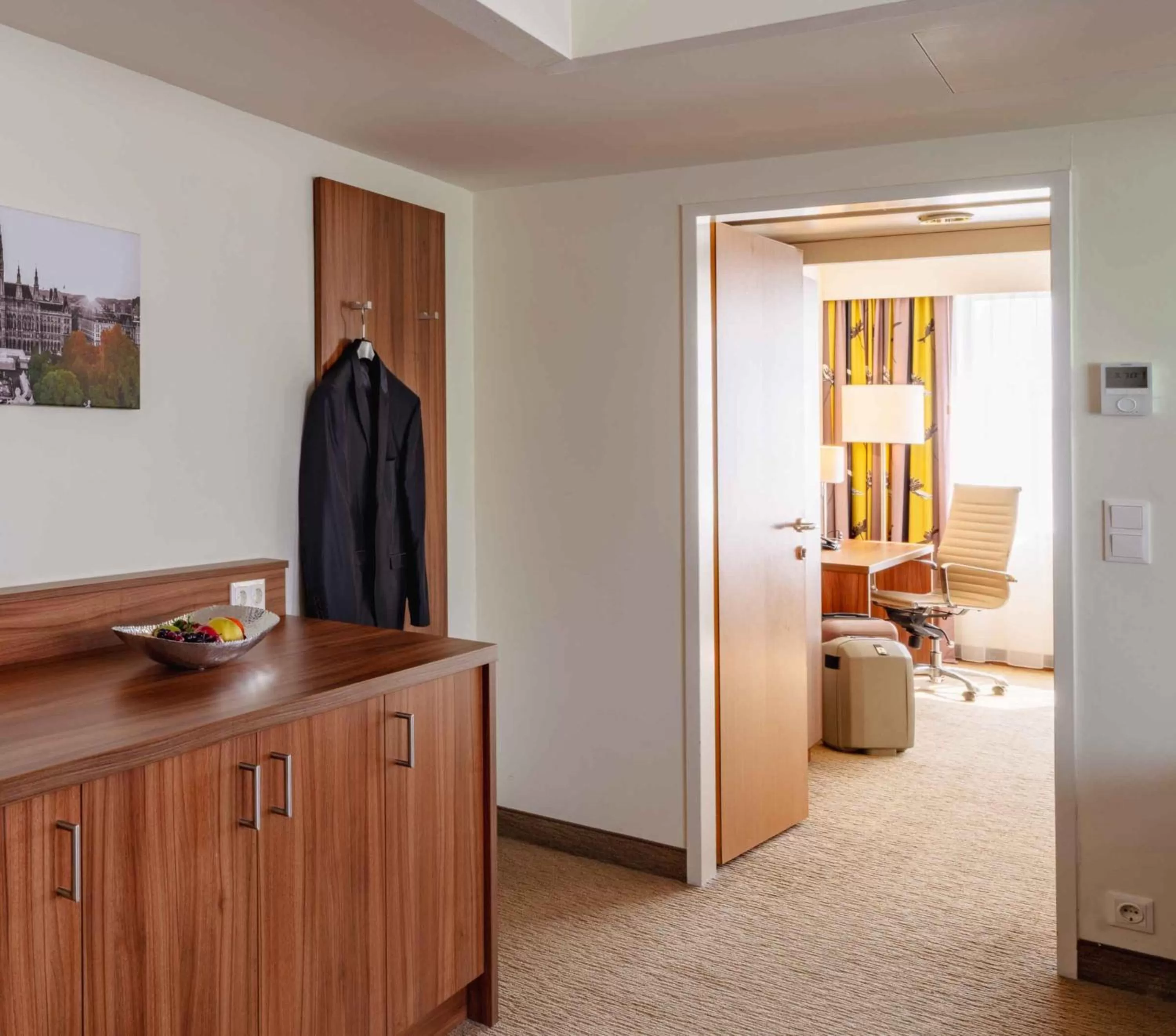 wardrobe, Bed in PLAZA Premium Wien