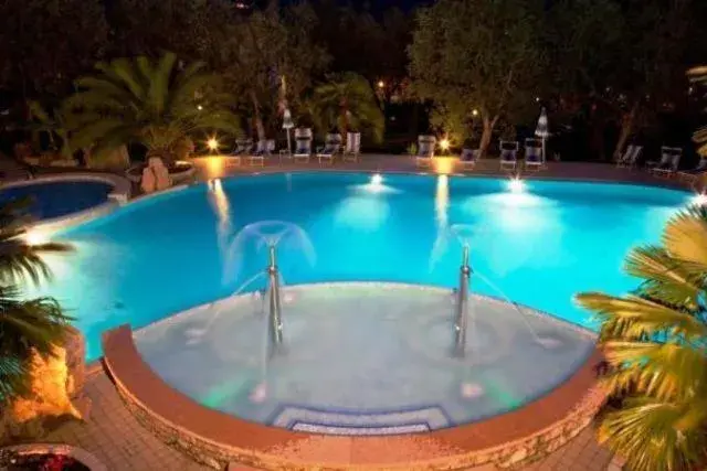 Night, Swimming Pool in Hotel San Carlo