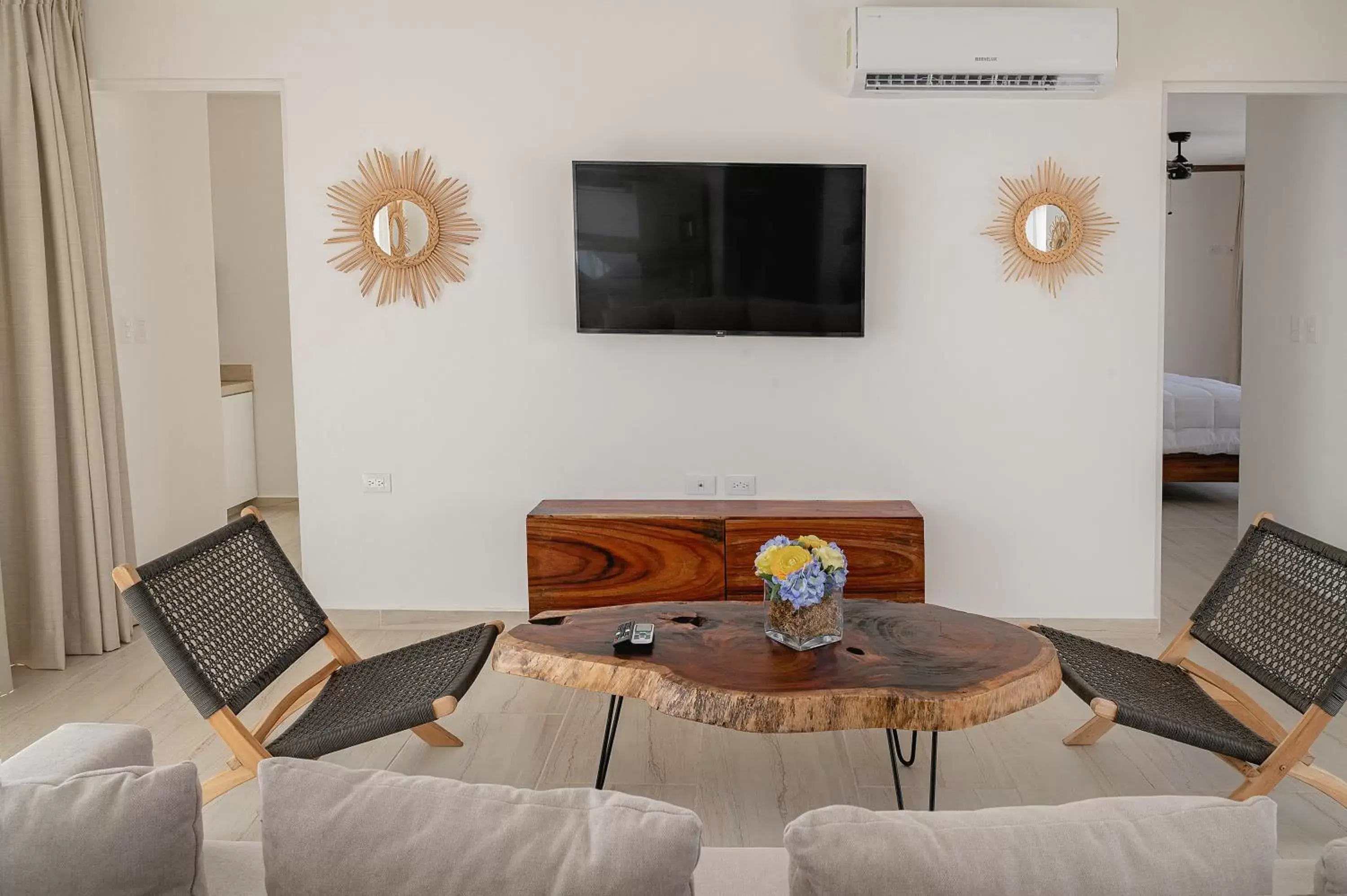 Seating Area in Apartment and Penthouse Blue Luxury Kukulkan Tulum