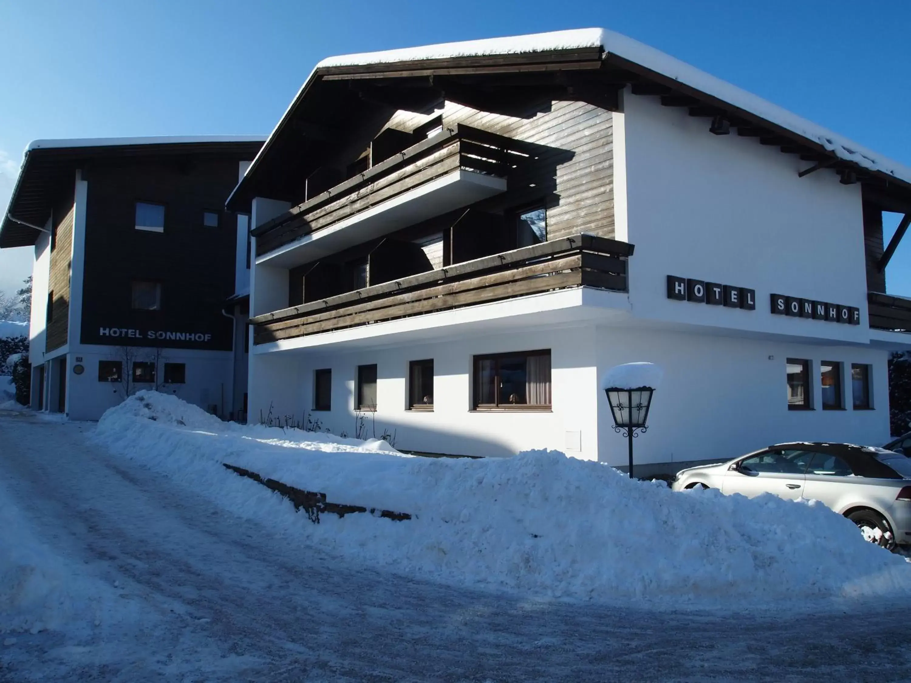 Facade/entrance, Winter in Hotel Sonnhof