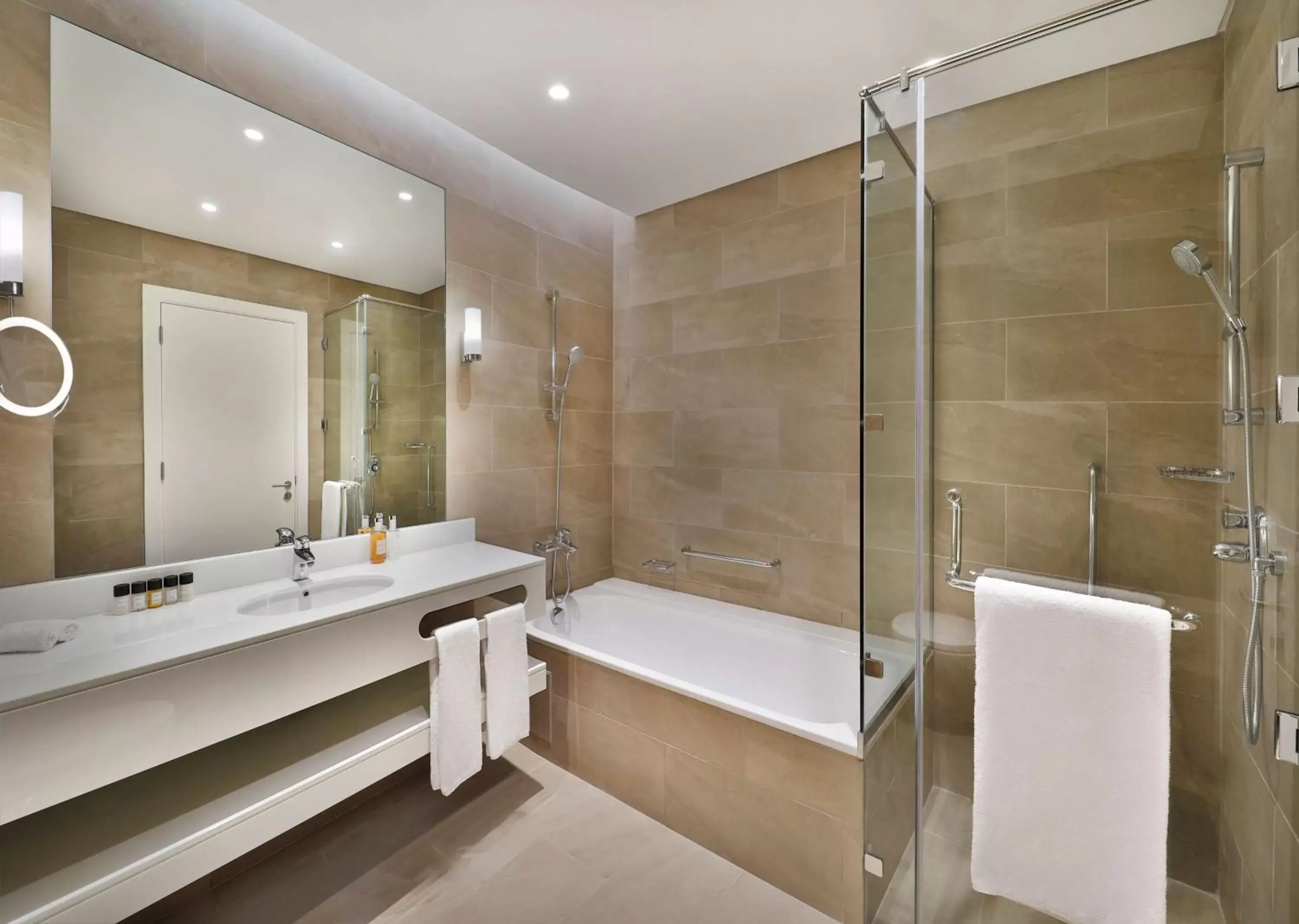 Bathroom in Aleph Doha Residences, Curio Collection By Hilton