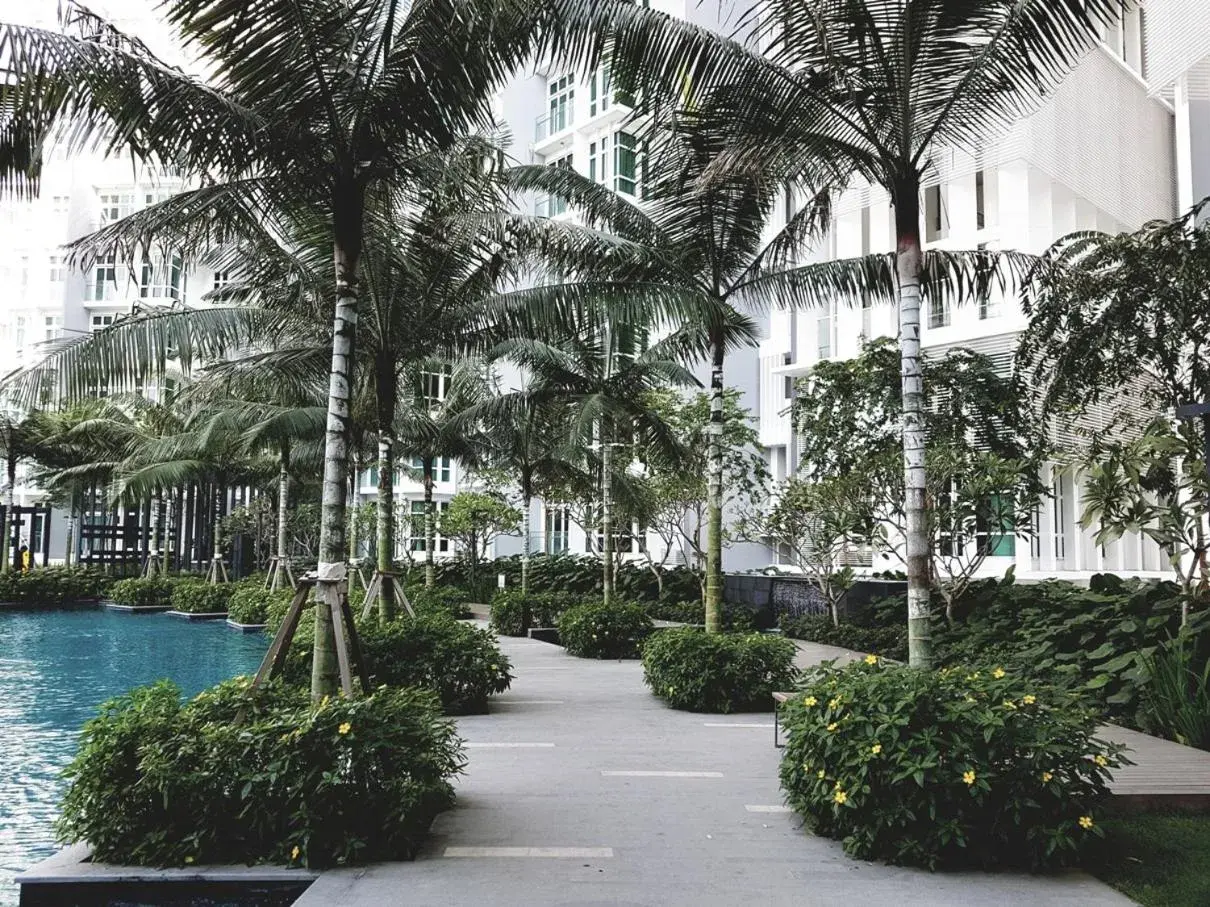 Swimming pool, Garden in Holi 1Medini Themed Suites