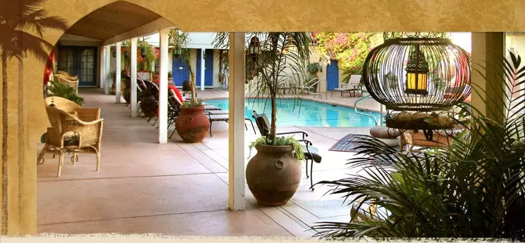 Patio, Pool View in El Morocco Inn & Spa