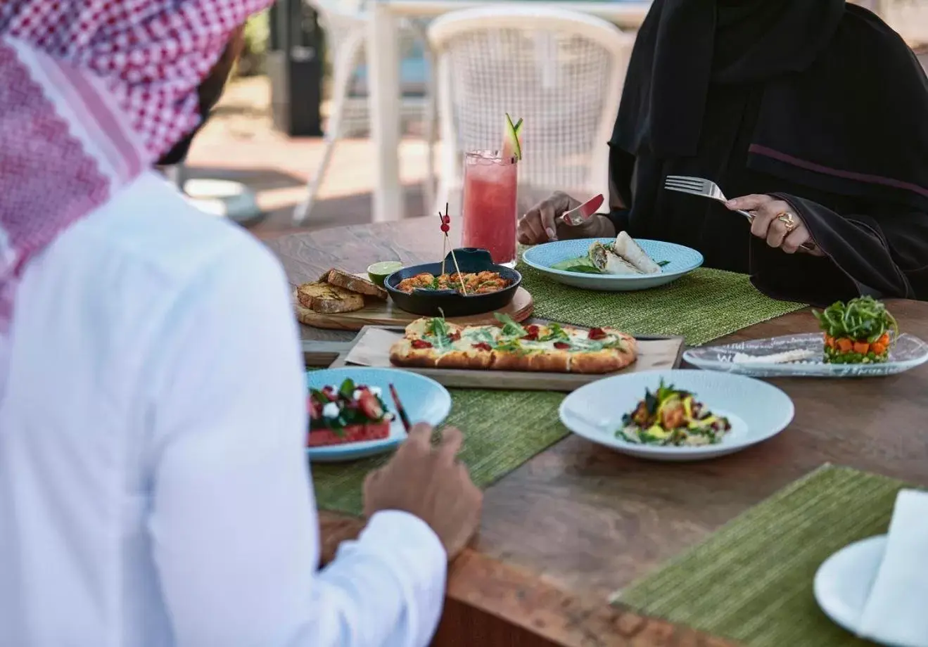 Breakfast in Le Meridien Al Aqah Beach Resort