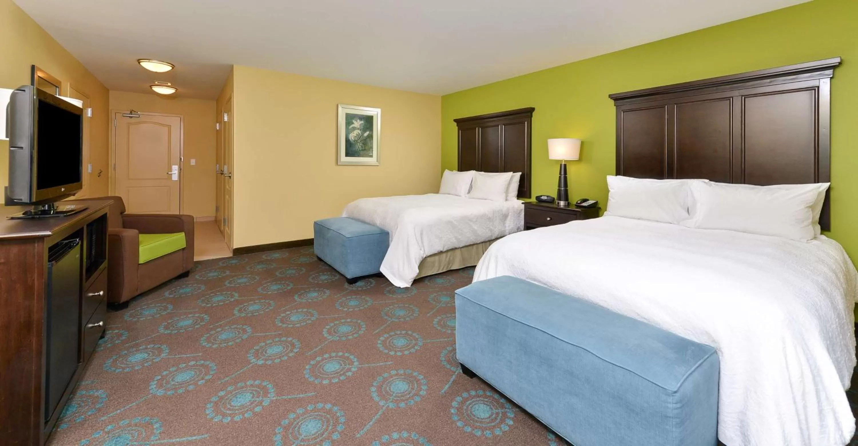 Double Room with Two Double Beds - Disability Access with Bathtub in Hampton Inn Iowa City/University Area