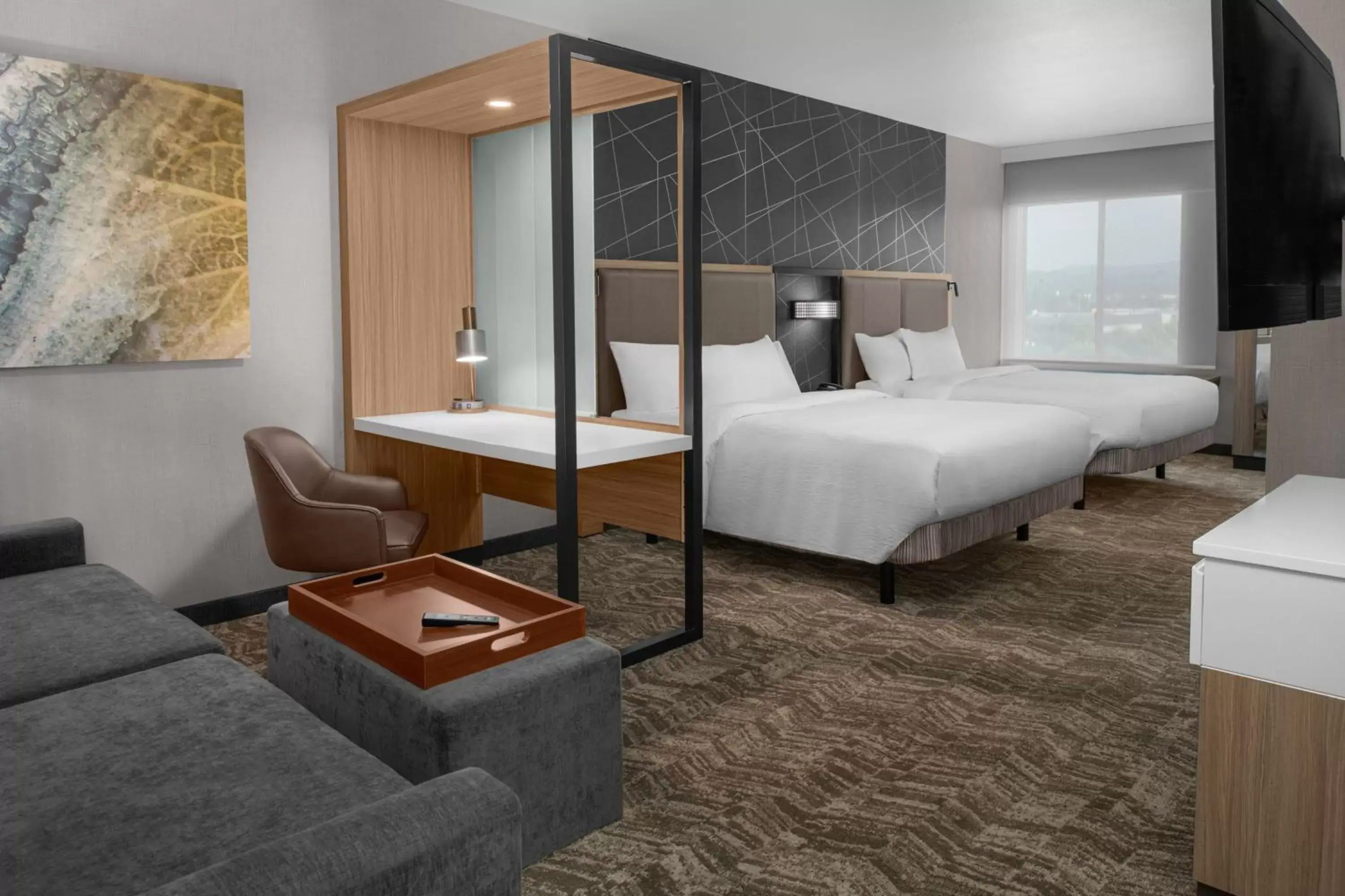 Suite with Two Queen Beds, Sofa Bed, Trundle Bed and Adapted Tub - Mobility Accessible in SpringHill Suites by Marriott Riverside Redlands Suite with Two Queen Beds, Sofa Bed, Trundle Bed and Adapted Tub - Mobility Accessible in SpringHill Suites by Marriott Riverside Redlands