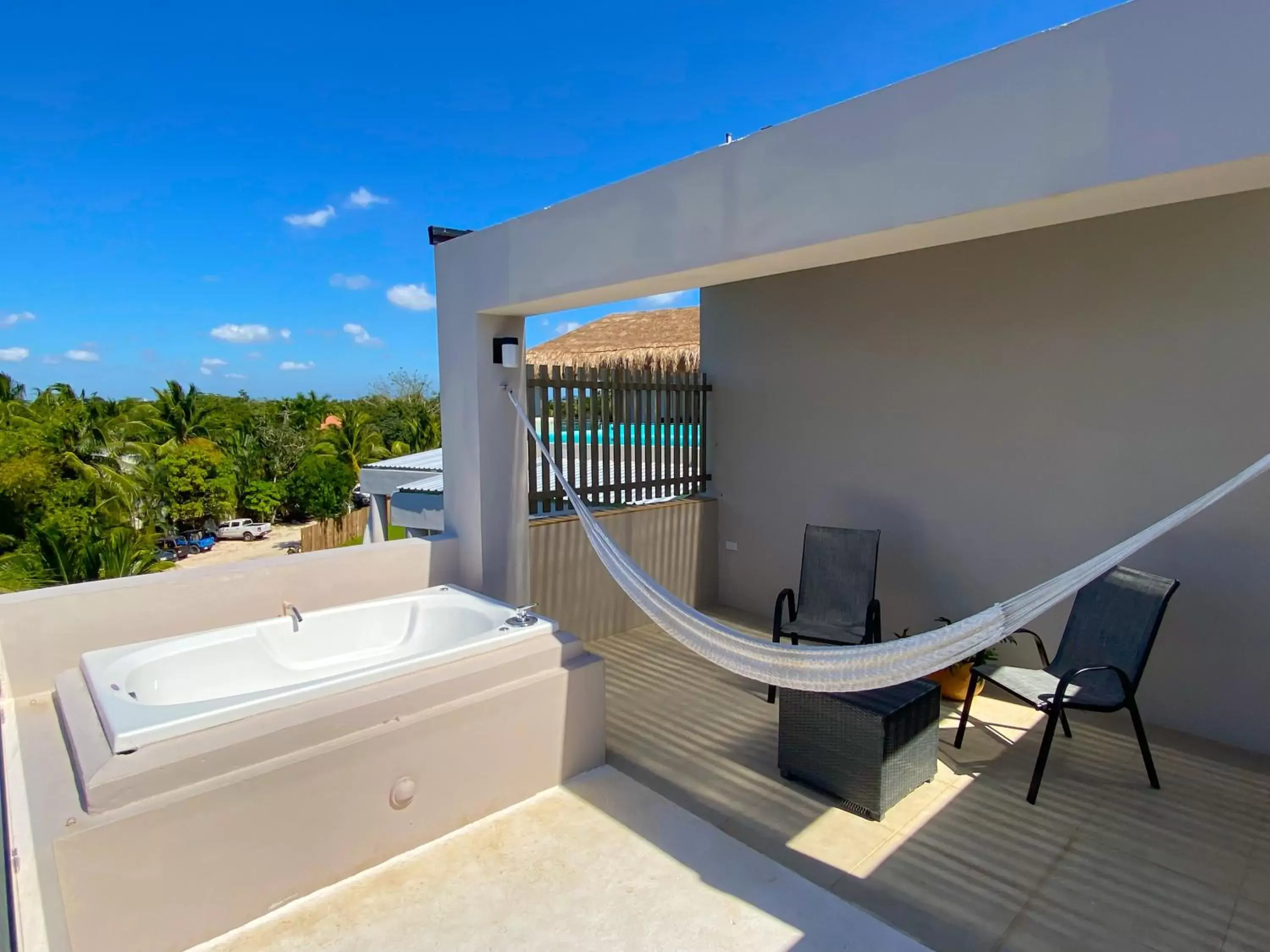 Balcony/Terrace, Bathroom in Maia Suites Cozumel