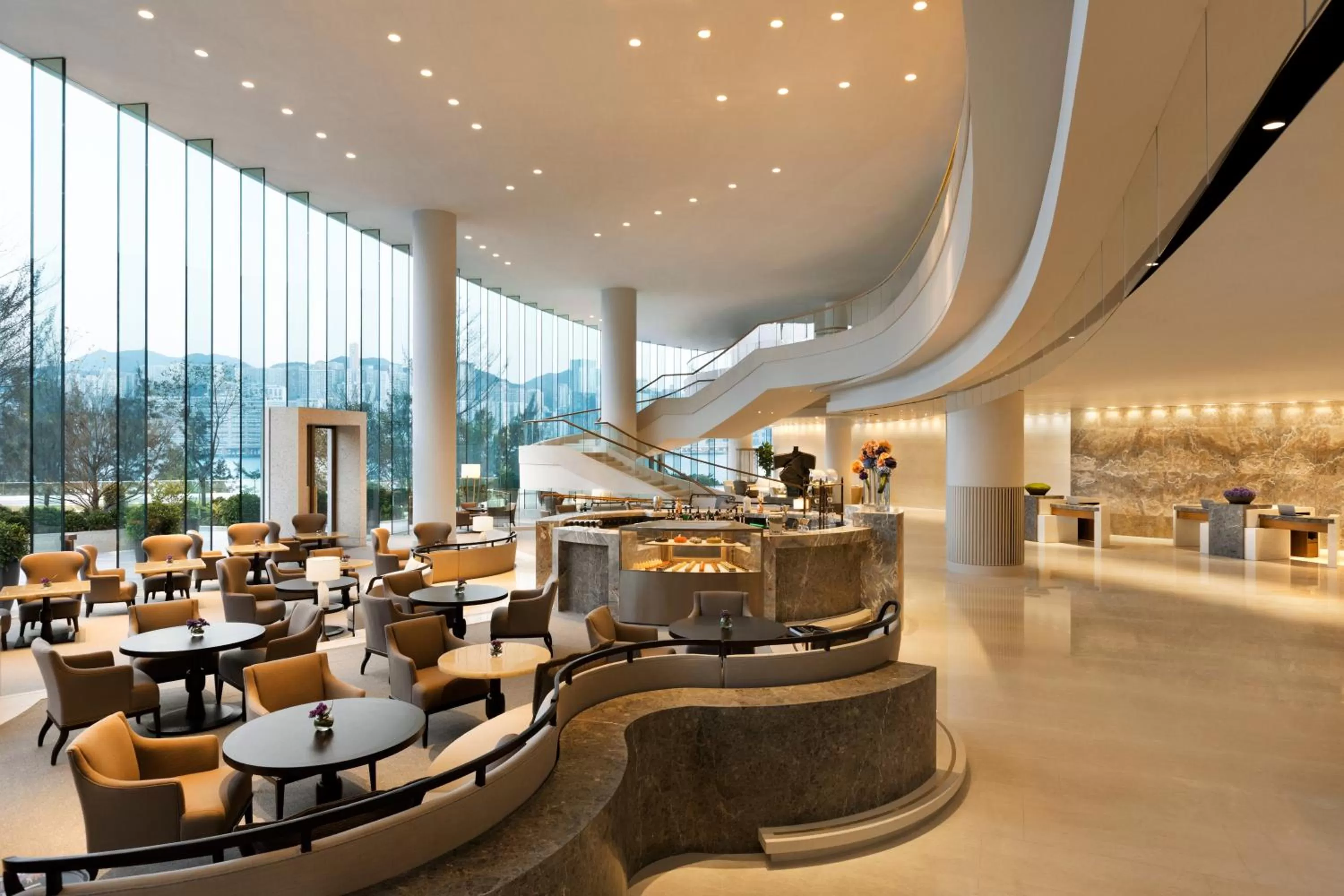 Lobby or reception in Kerry Hotel Hong Kong by Shangri-la