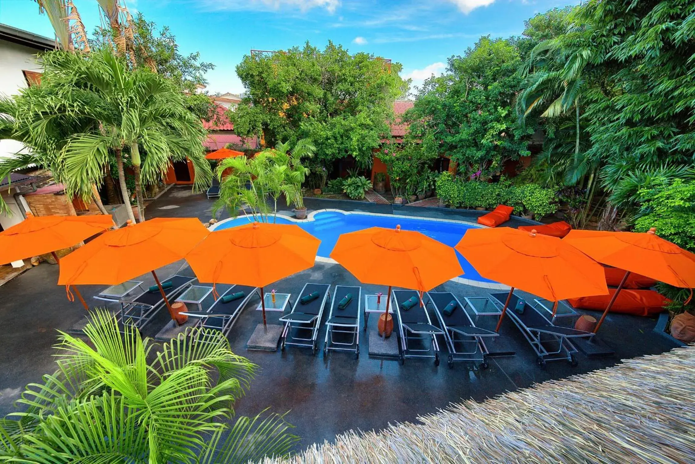 Patio, Swimming Pool in Eden Bungalows Fisherman's village