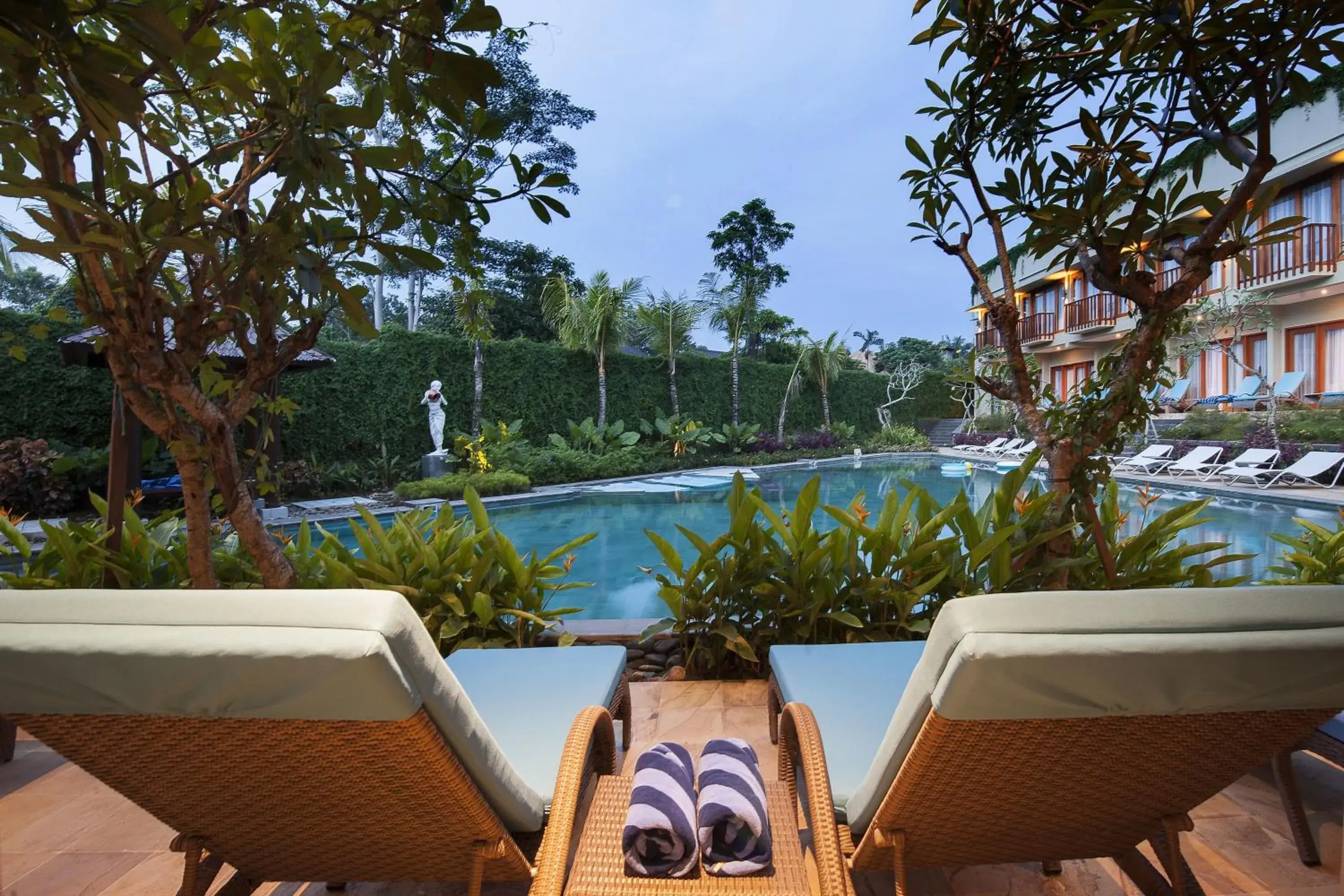 Balcony/Terrace, Swimming Pool in Ubud Wana Resort
