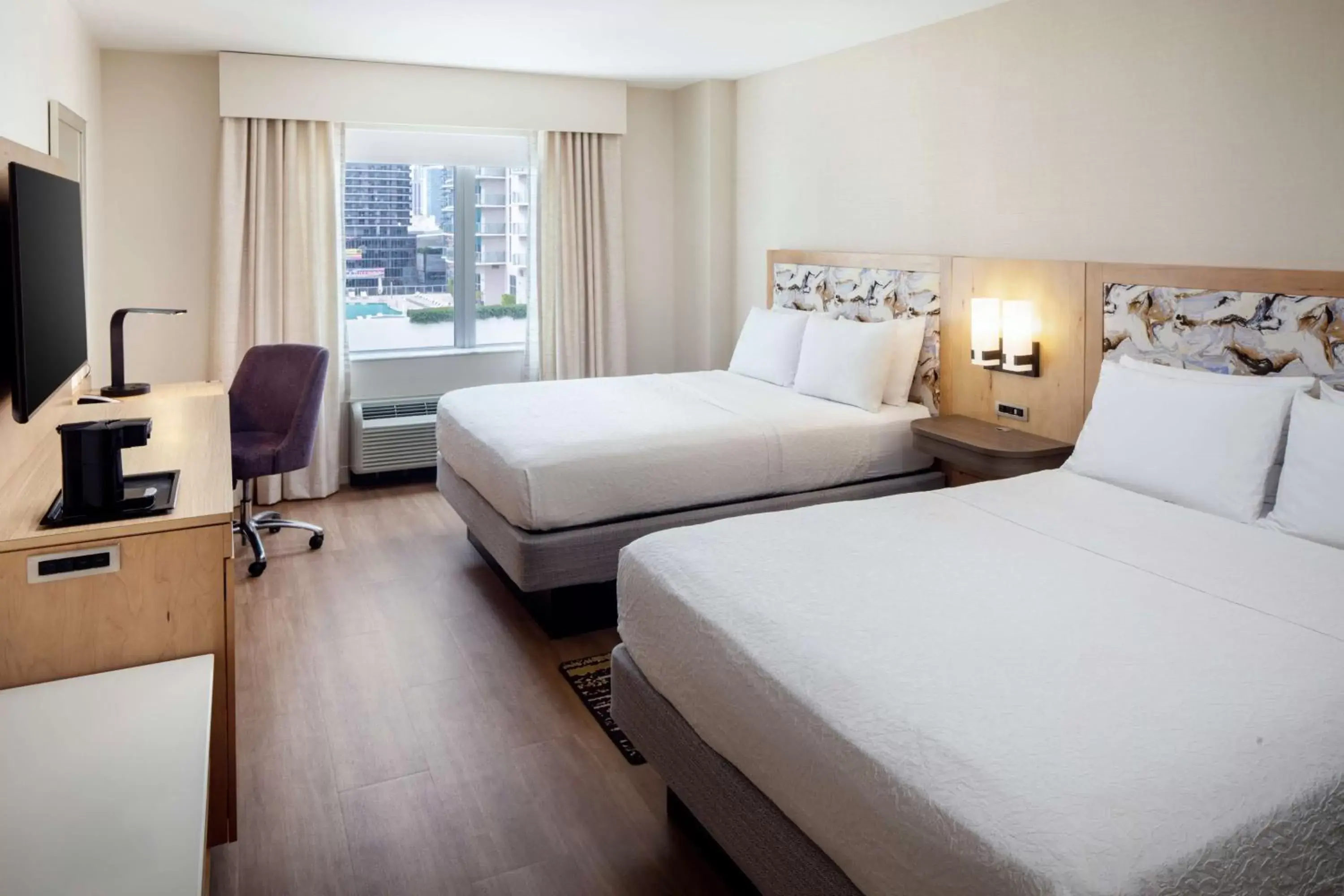 Queen Room with Two Queen Beds - Mobility Access/Non-Smoking in Hampton Inn & Suites by Hilton Miami Downtown/Brickell Queen Room with Two Queen Beds - Mobility Access/Non-Smoking in Hampton Inn & Suites by Hilton Miami Downtown/Brickell