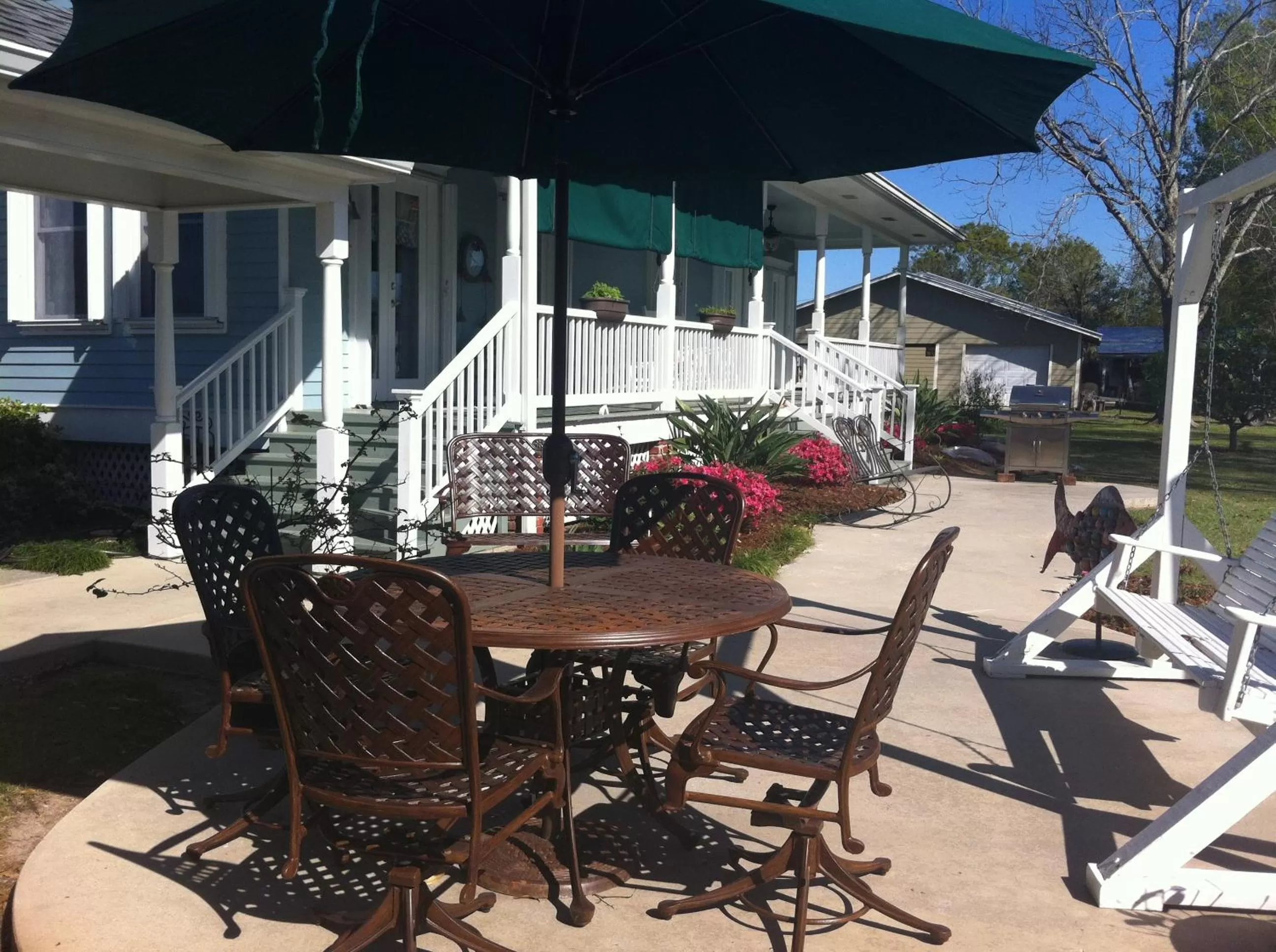 Patio in A Chateau on the Bayou Bed & Breakfast