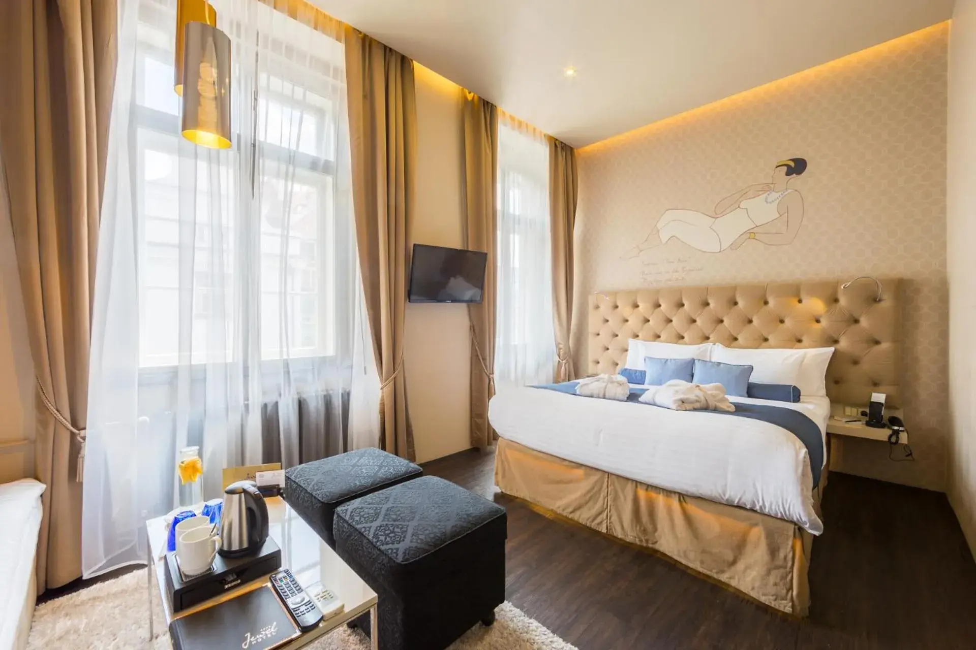 Bed in Design Hotel Jewel Prague