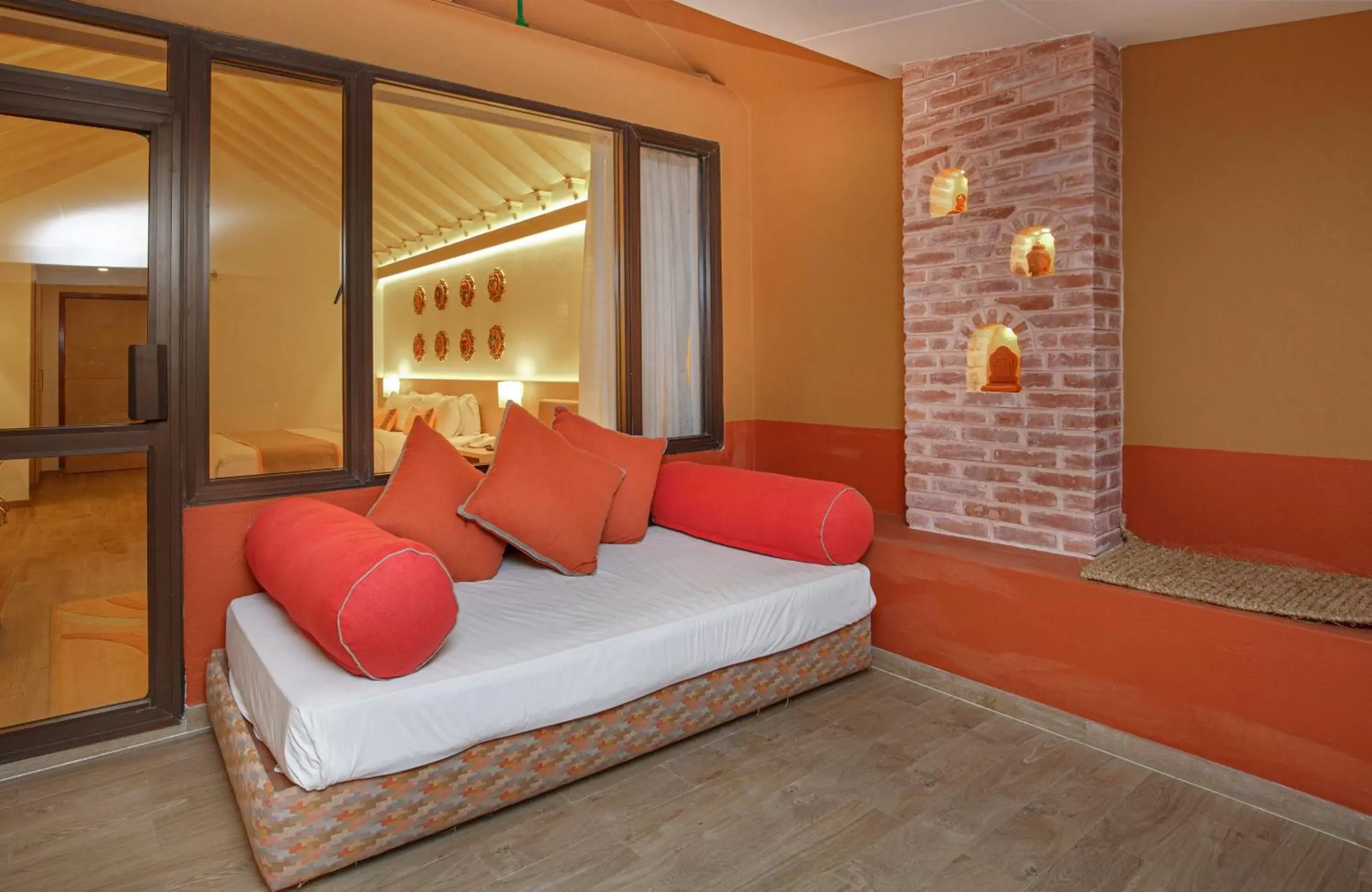 Seating area in Club Himalaya, by ACE Hotels