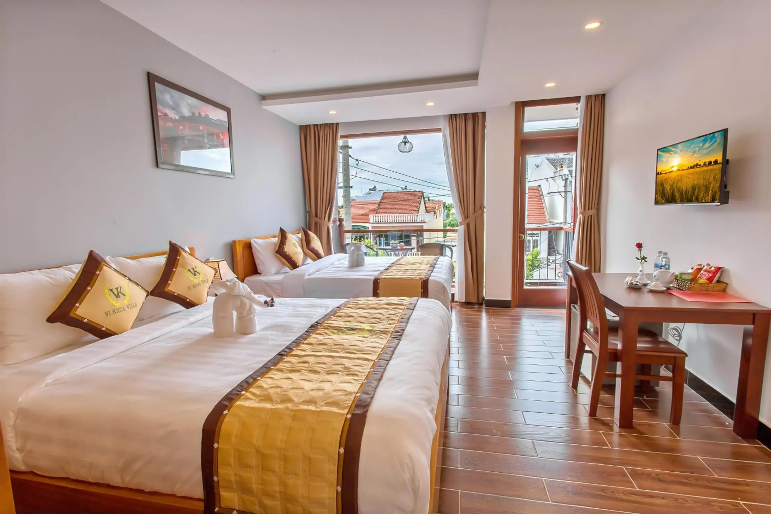 Balcony/Terrace, Bed in Hoi An Vi Khoa Villa Balcony/Terrace, Bed in Hoi An Vi Khoa Villa