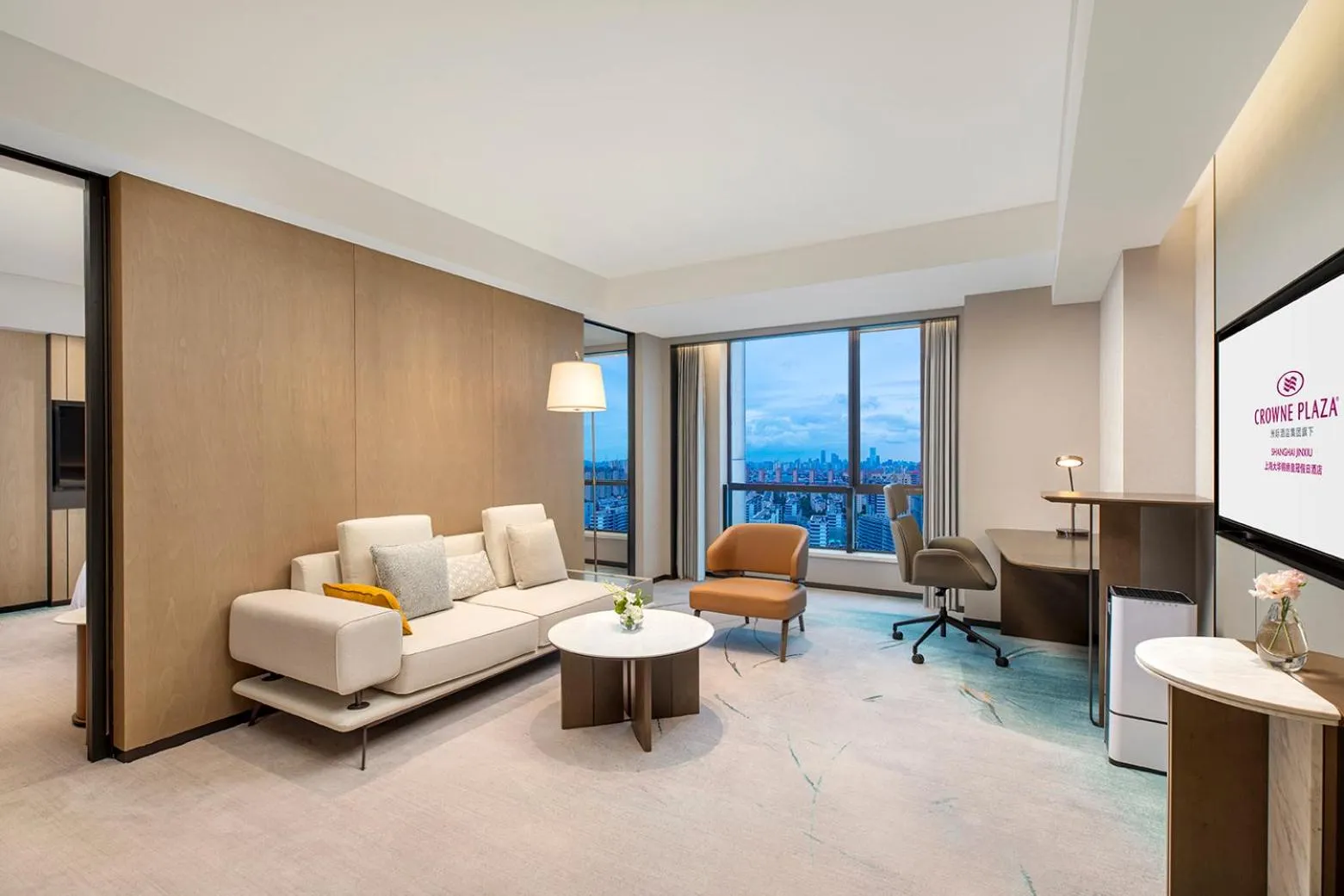 Seating area in Crowne Plaza Shanghai Jinxiu by IHG