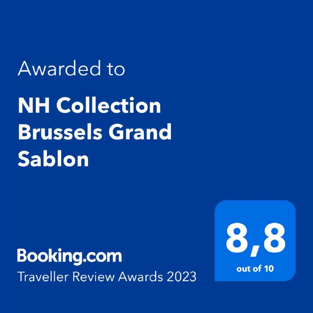 Certificate/Award, Logo/Certificate/Sign/Award in NH Collection Brussels Grand Sablon