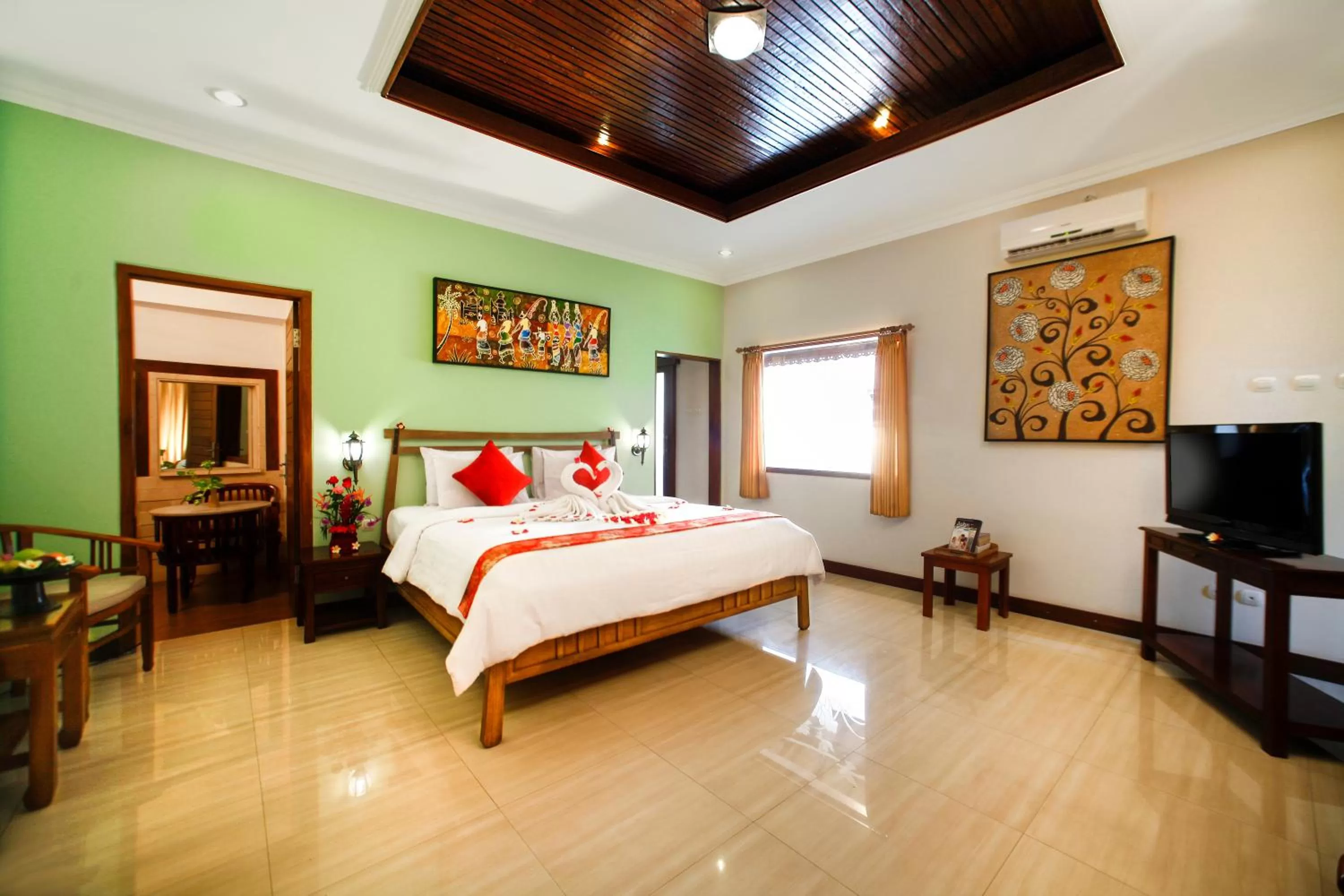 Bed in Bali Taman Beach Resort & Spa Lovina