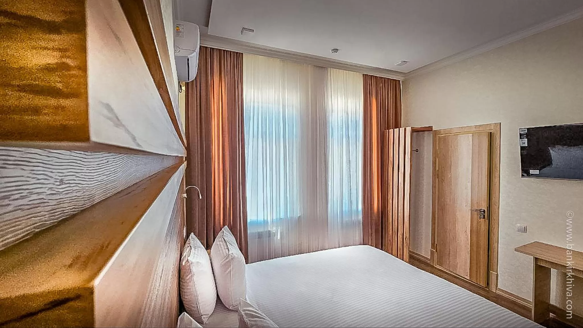 Bed in Hotel Bankir Khiva