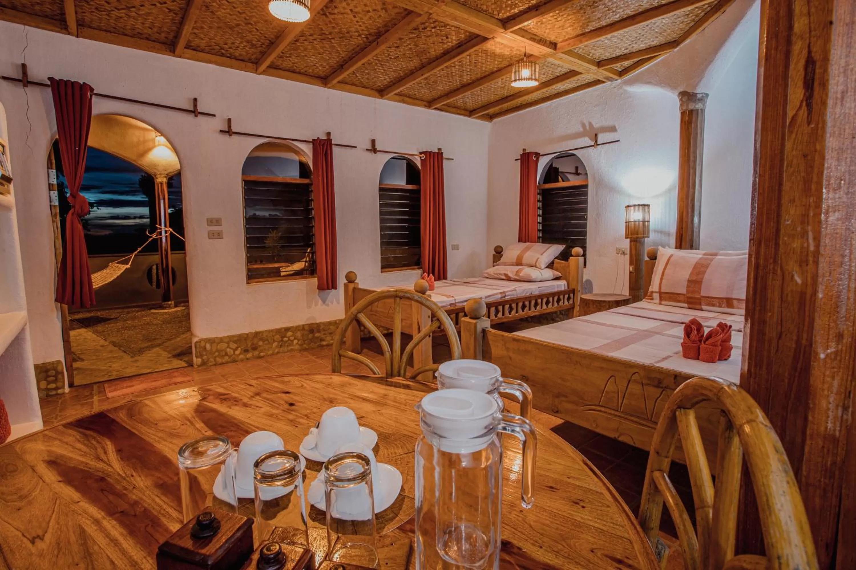 Bed in Atremaru Jungle Retreat