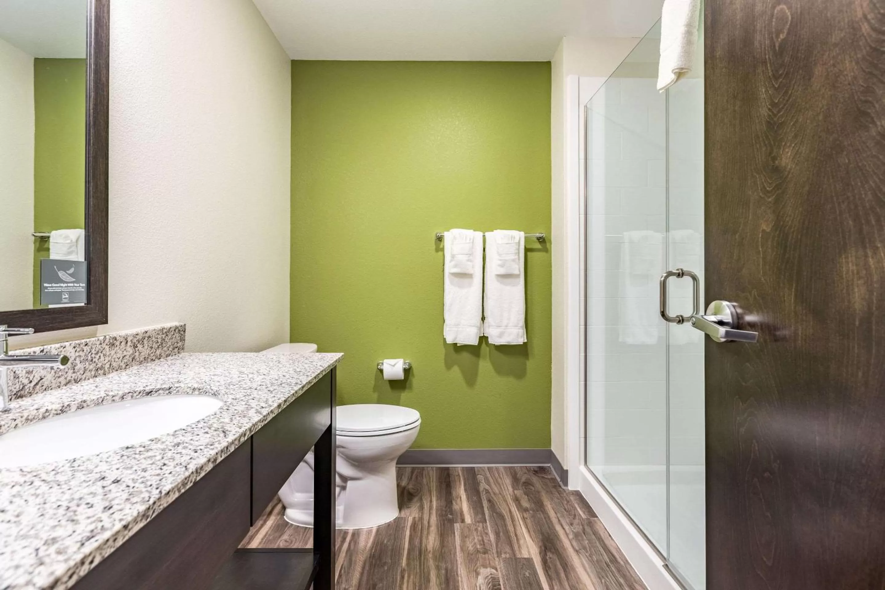 Bathroom in Sleep Inn & Suites Mt Hope near Auction & Event Center