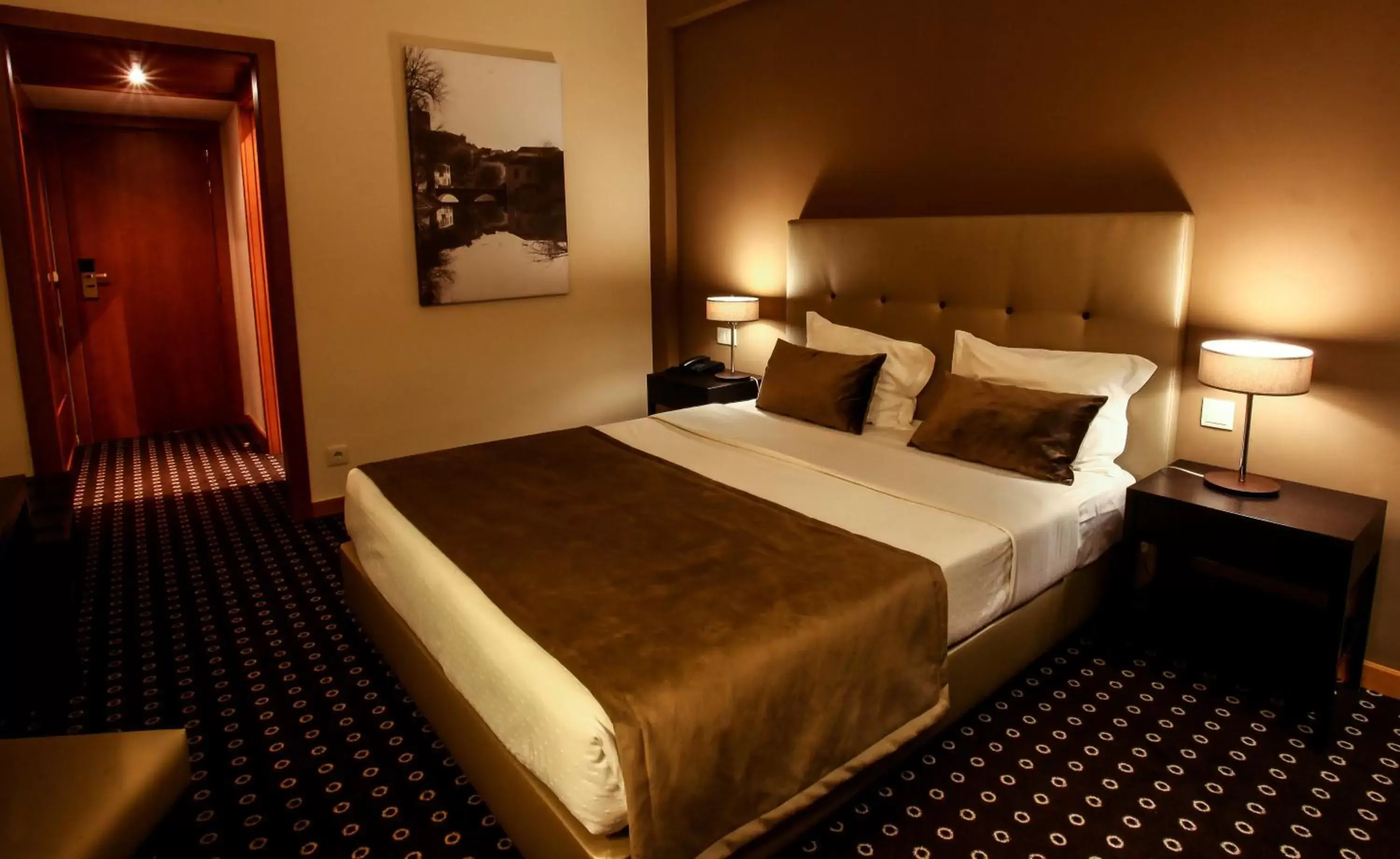 Bed in Hotel Grao Vasco