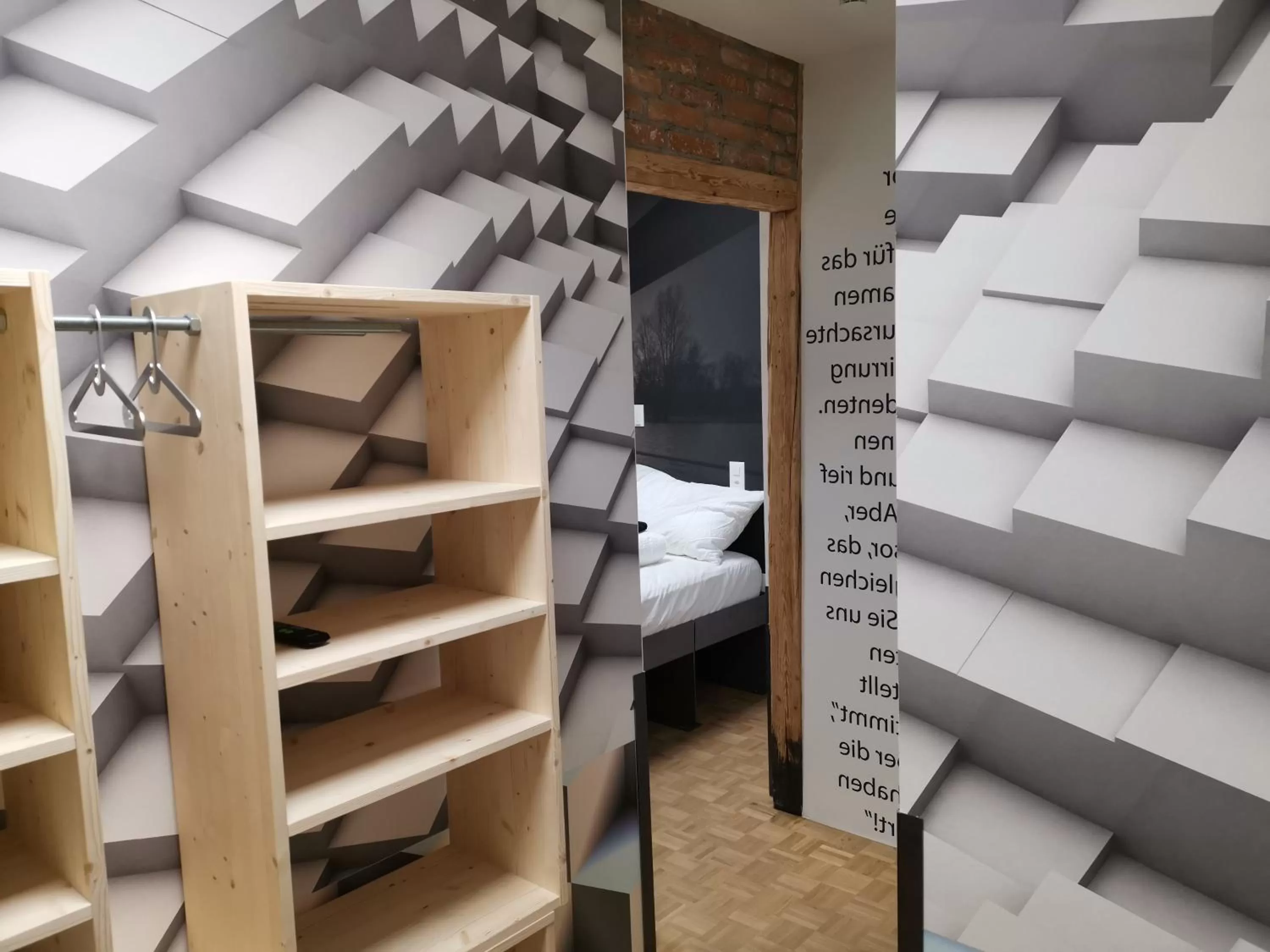 View (from property/room), Bed in Boutique Hotel BS16 before Bern City Parking gratis