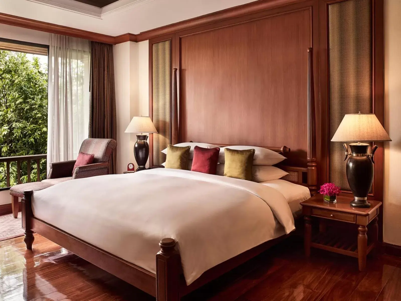 Bed in Sofitel Angkor Phokeethra Golf & Spa Resort