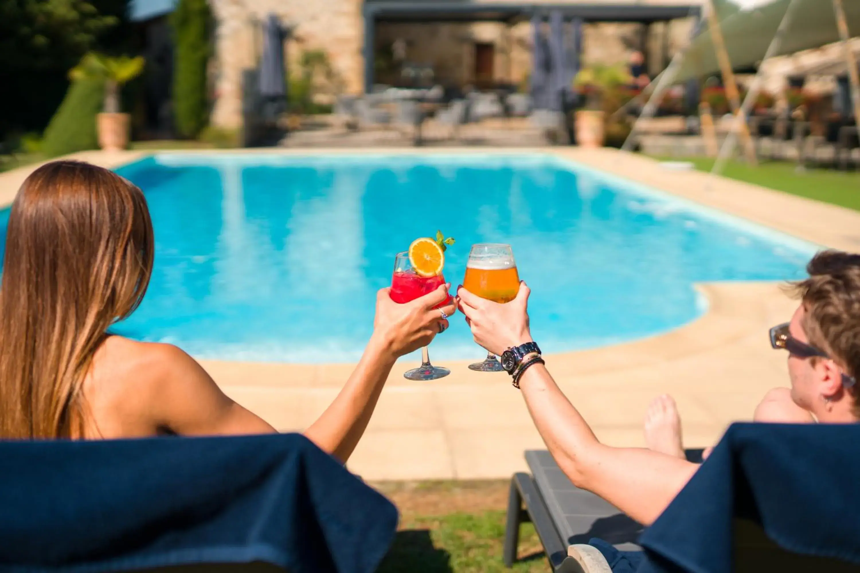 Swimming Pool in Château Chapeau Cornu