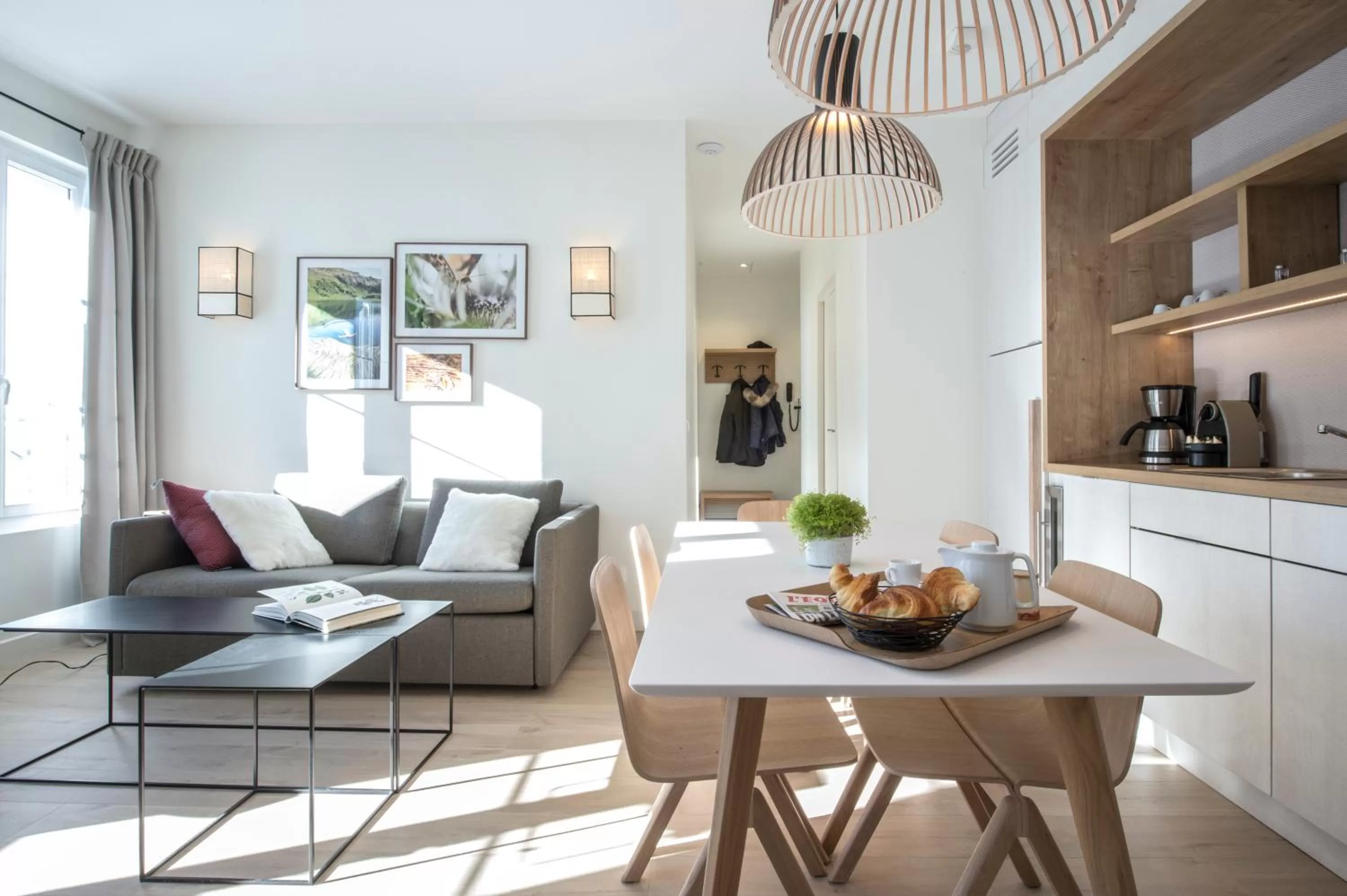 Kitchen or kitchenette in Le Génépy - Appart'hôtel de Charme