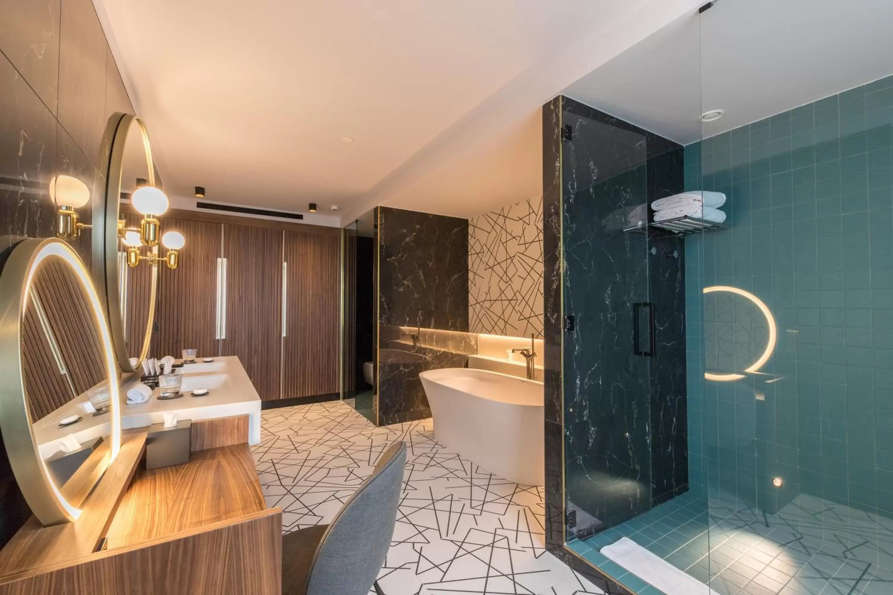 Bathroom in Hotel SOFIA Barcelona, in The Unbound Collection by Hyatt
