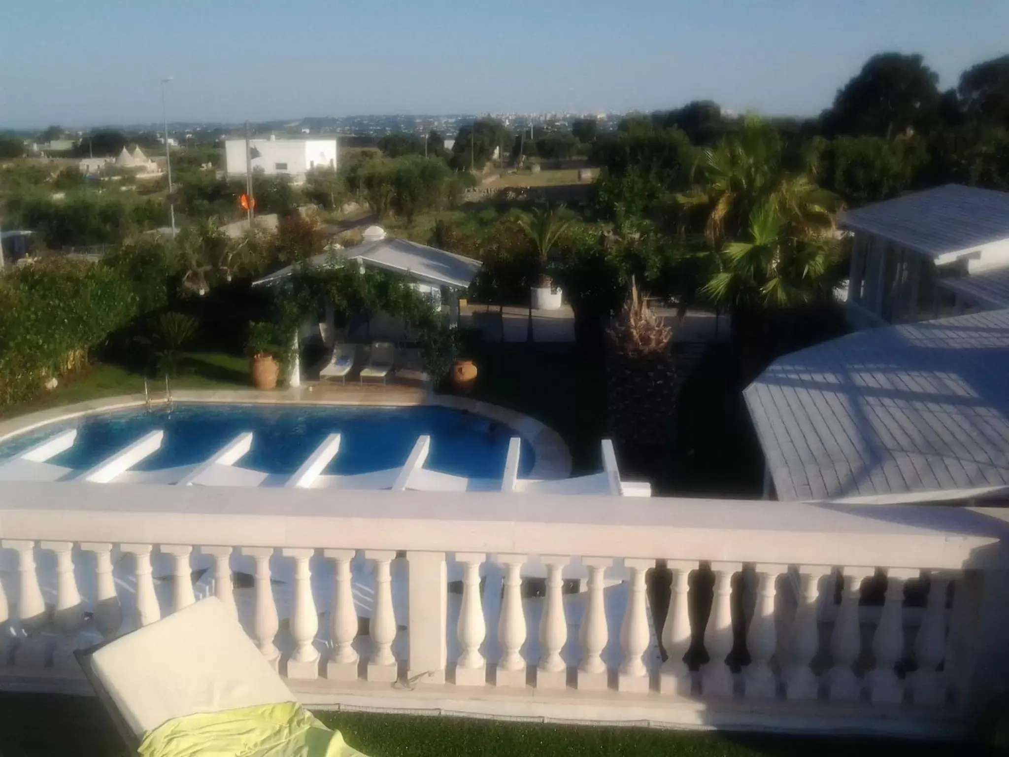 Balcony/Terrace, Pool View in Villa Caramia