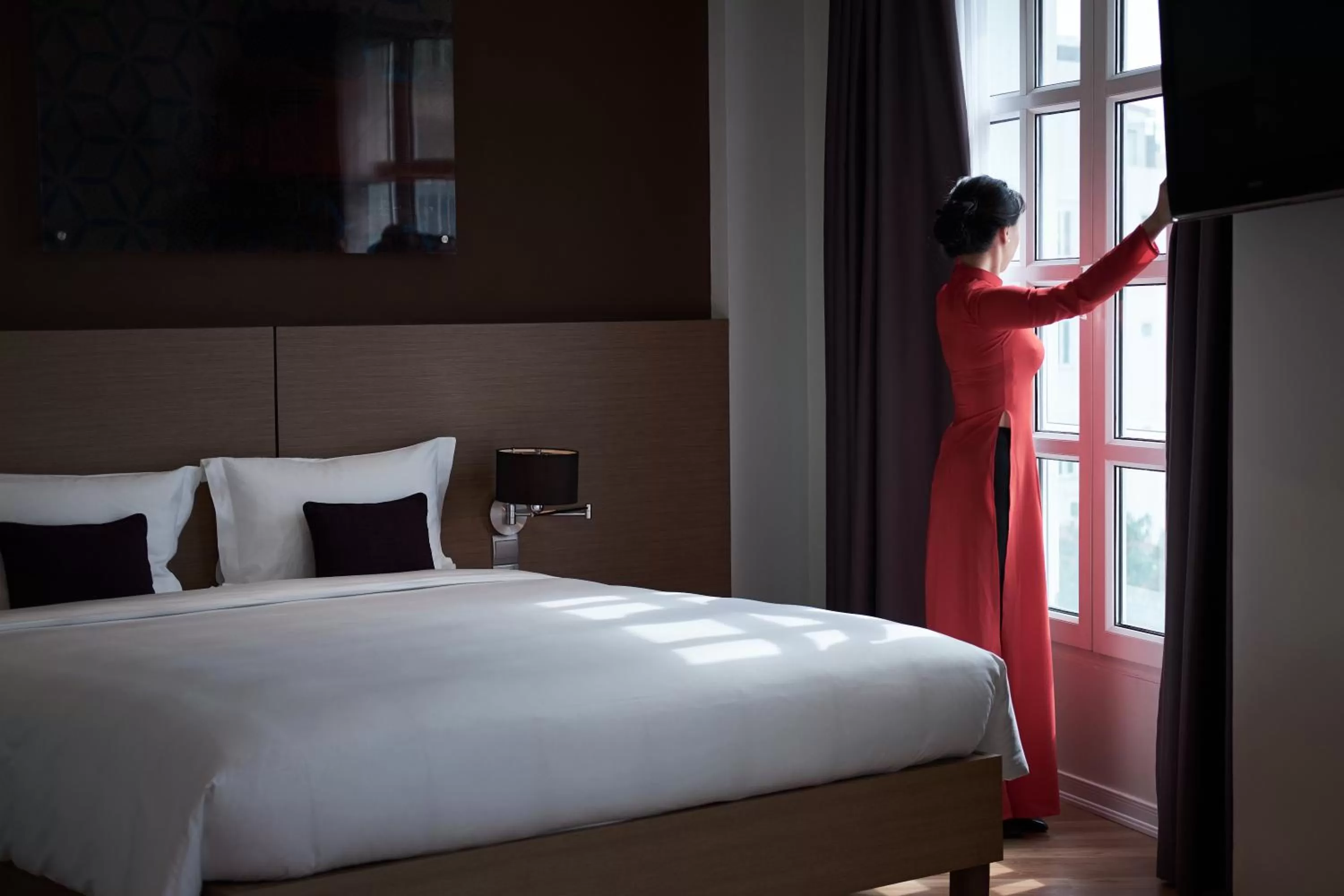 Decorative detail, Bed in Mercure Hanoi La Gare Hotel