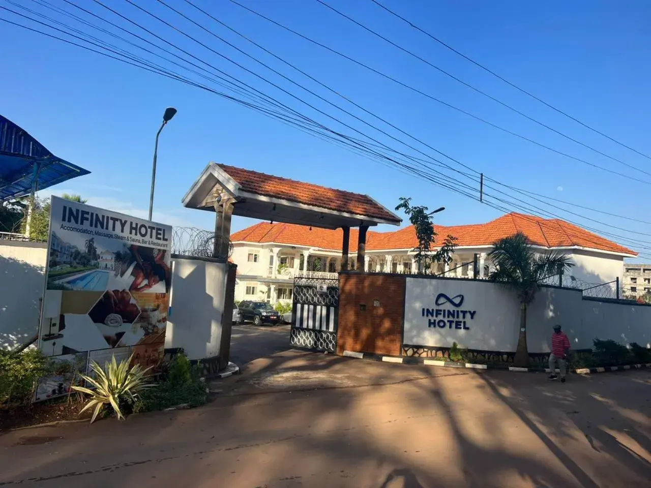 Facade/entrance, Property Building in Infinity Hotel Kampala