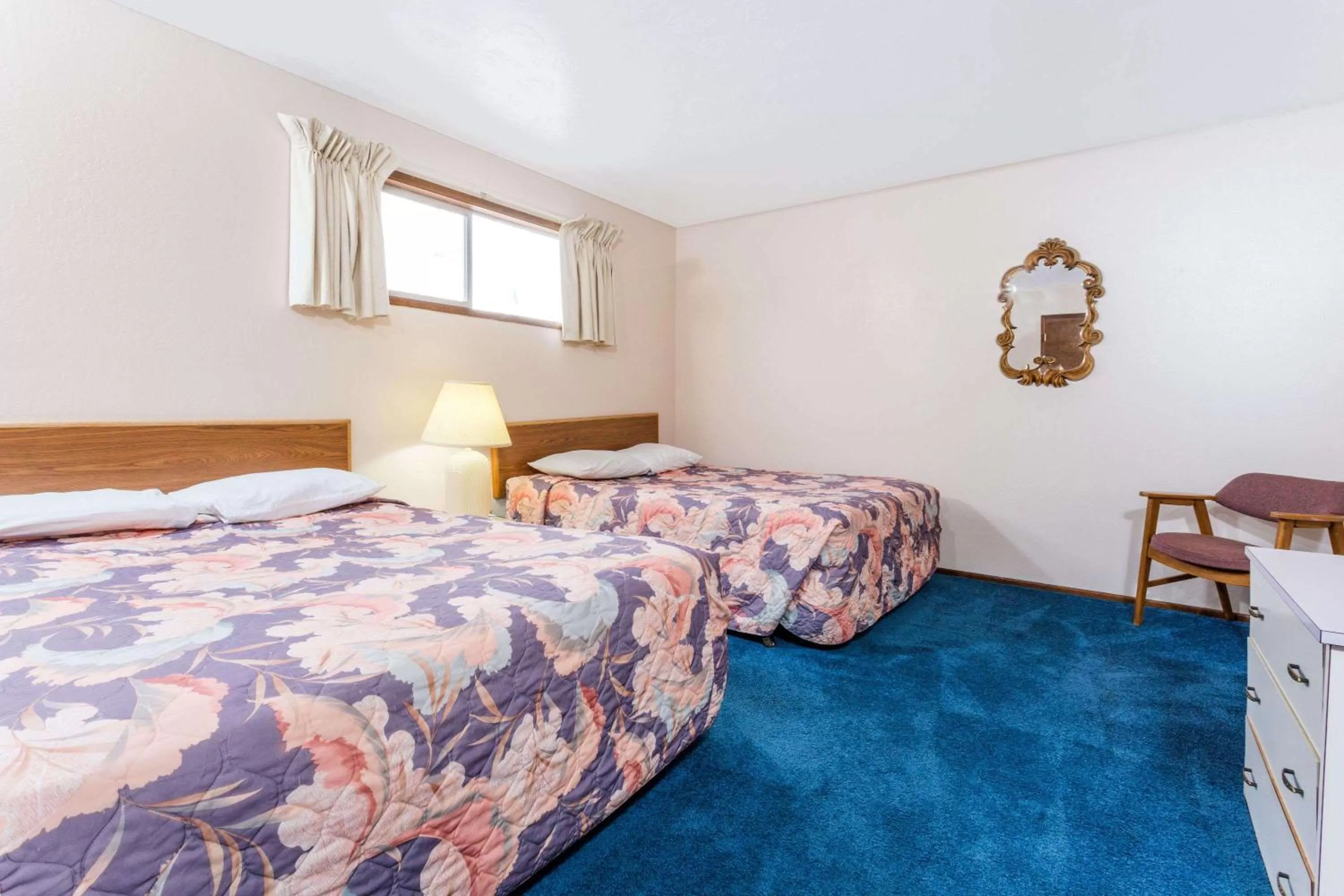 Bed in Knights Inn Boardman